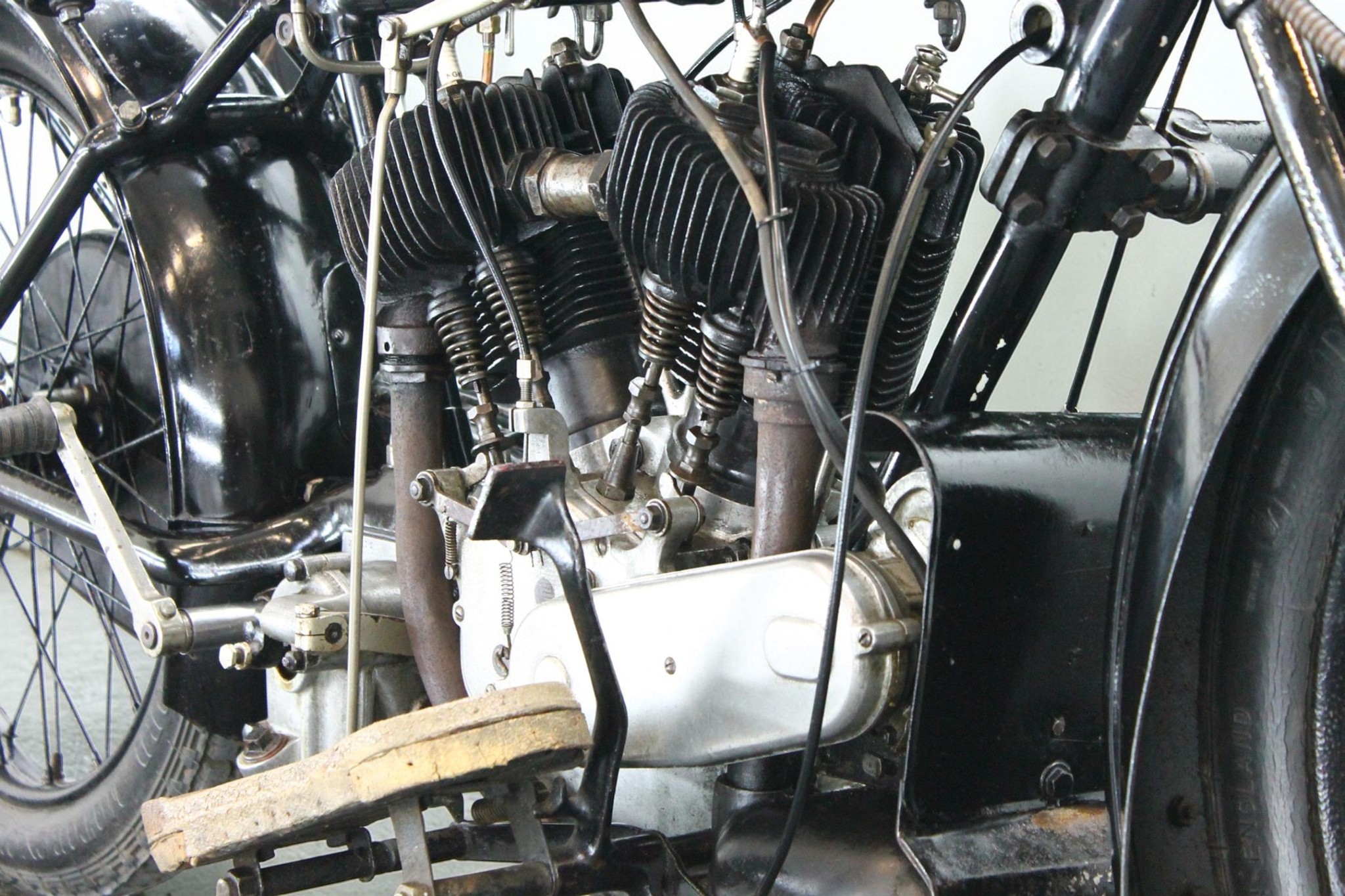 1924 AJS Model D with Sidecar engine system