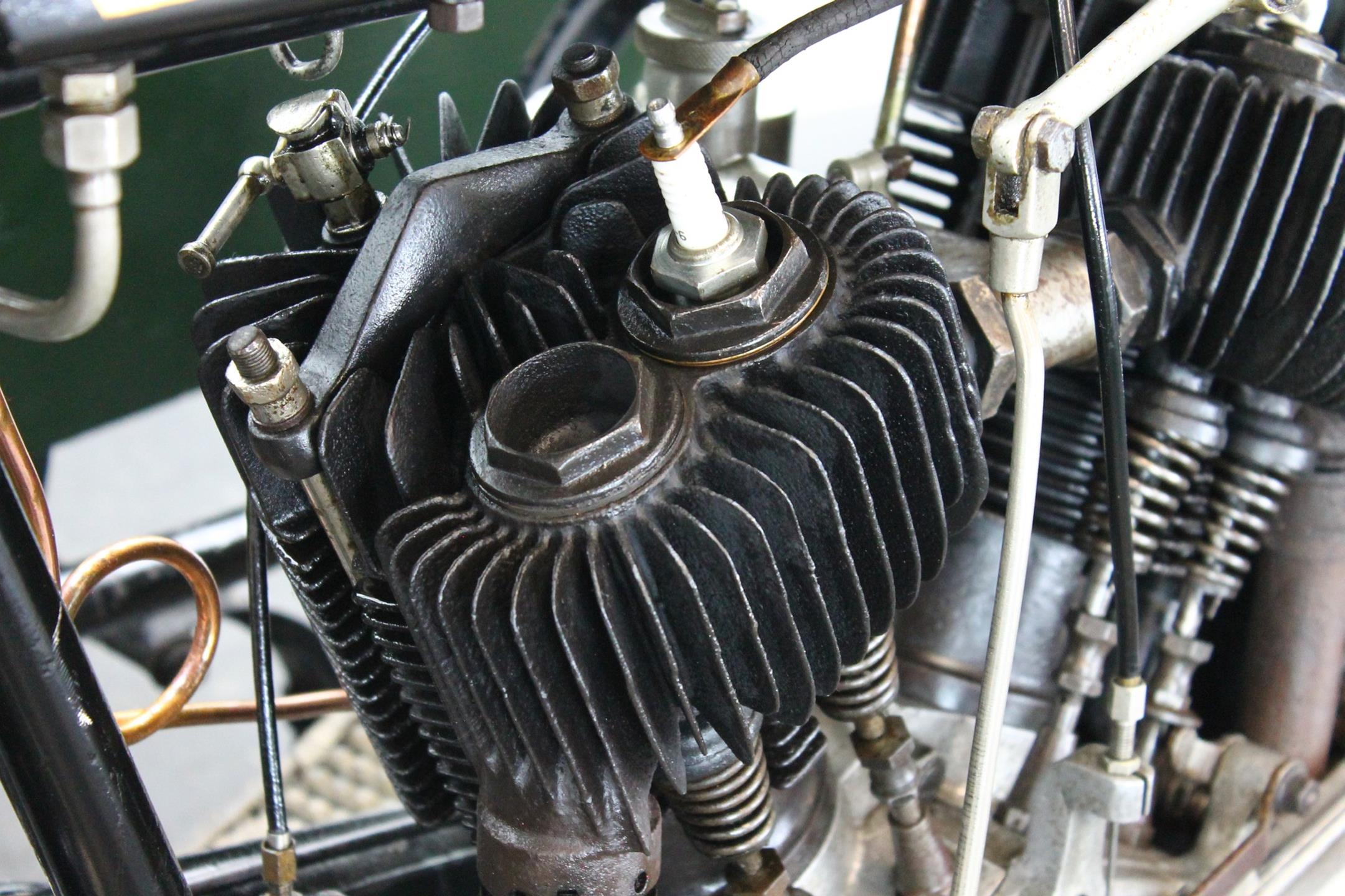 1924 AJS Model D with Sidecar spark plug