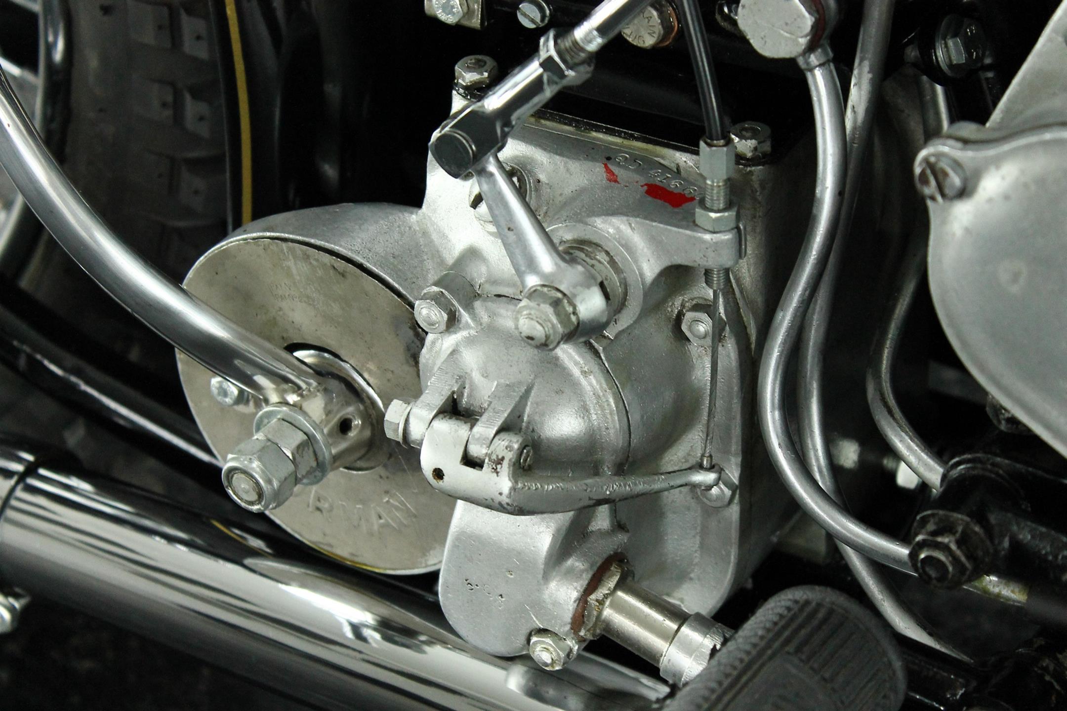 1930 Ariel VF31 with Sidecar front wheel left view