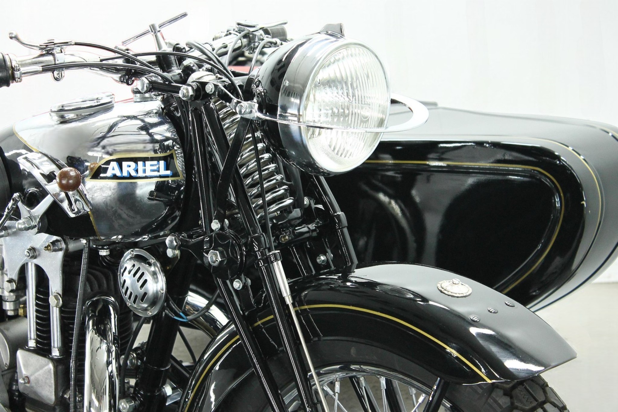 1930 Ariel VF31 with Sidecar rear view