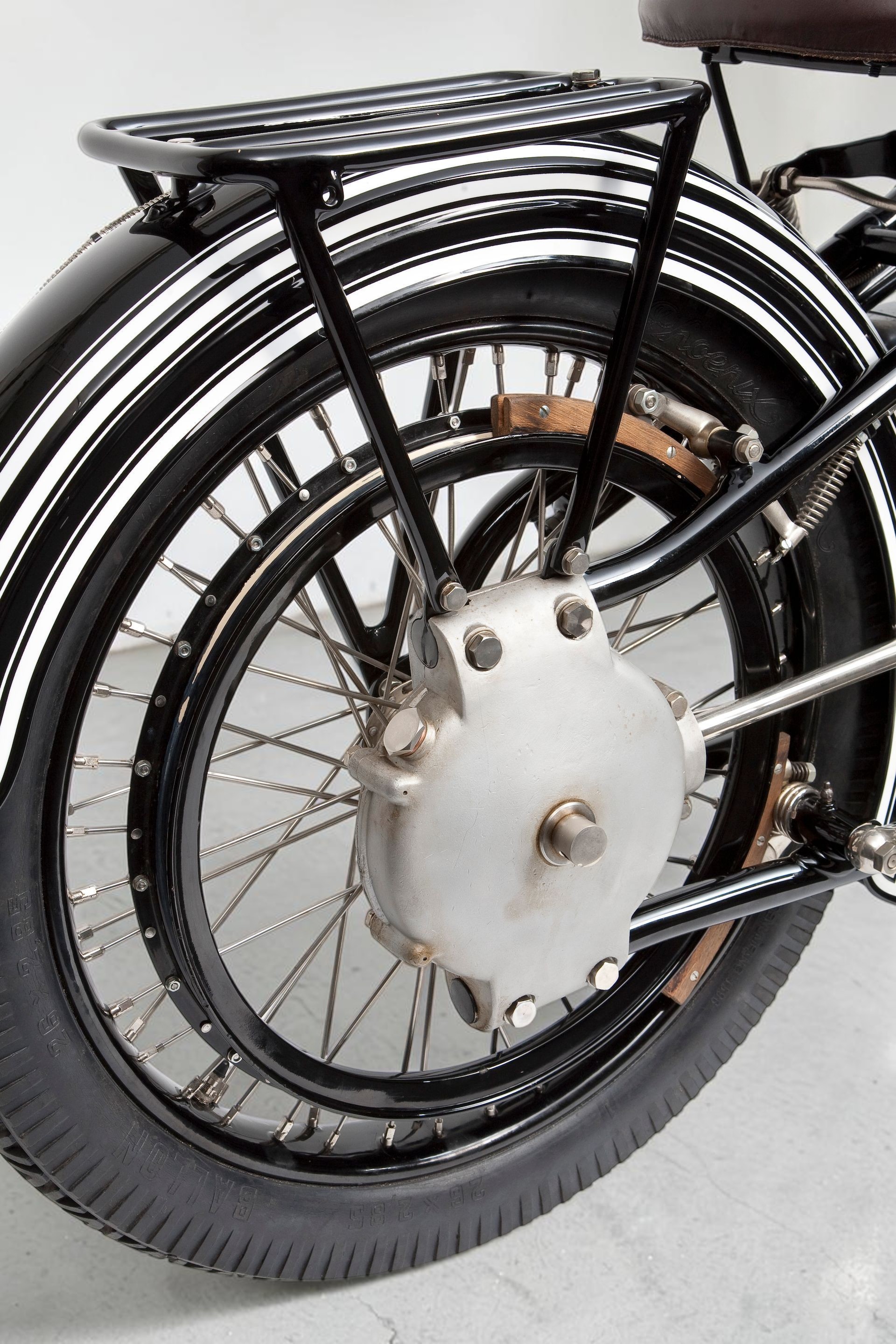 1924 BMW R32 rear wheel detail