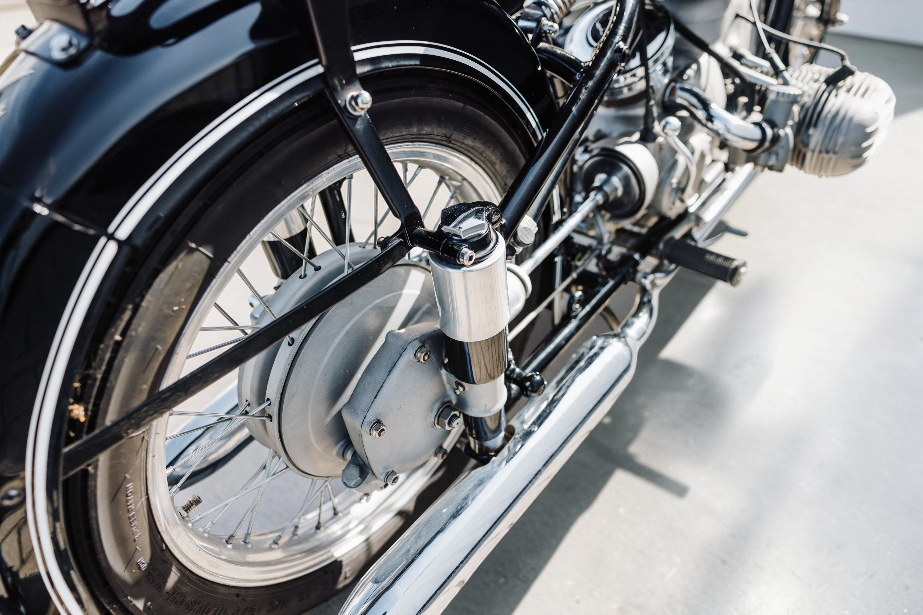 1954 BMW R51/3 rear suspension detail
