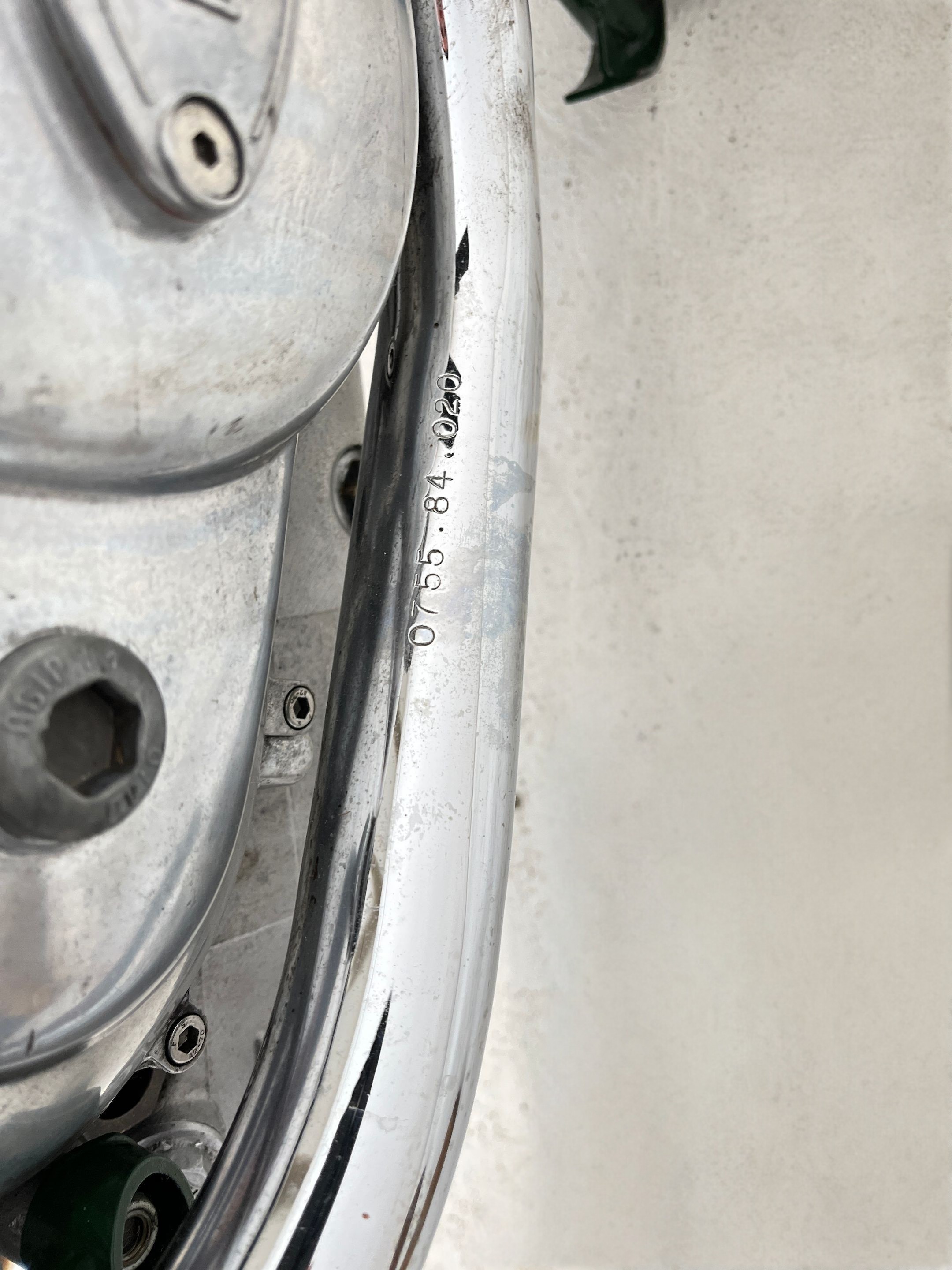 1974 Ducati 750SS exhaust number detail