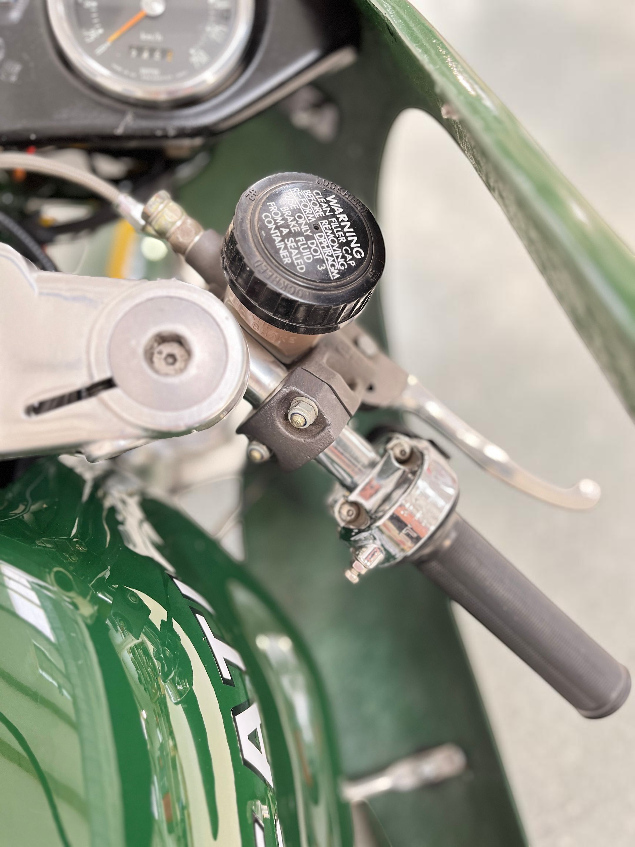 1974 Ducati 750SS handle right detail