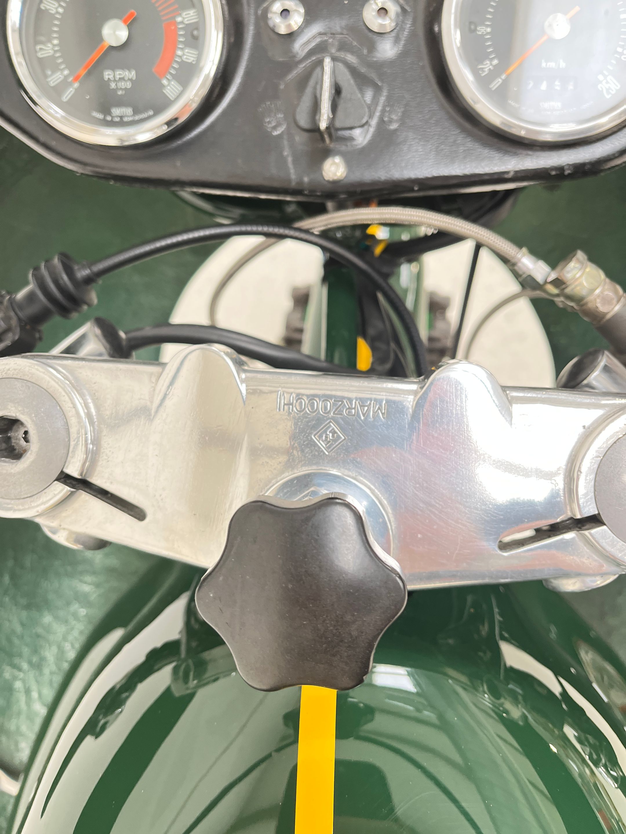 1974 Ducati 750SS handlebar detail