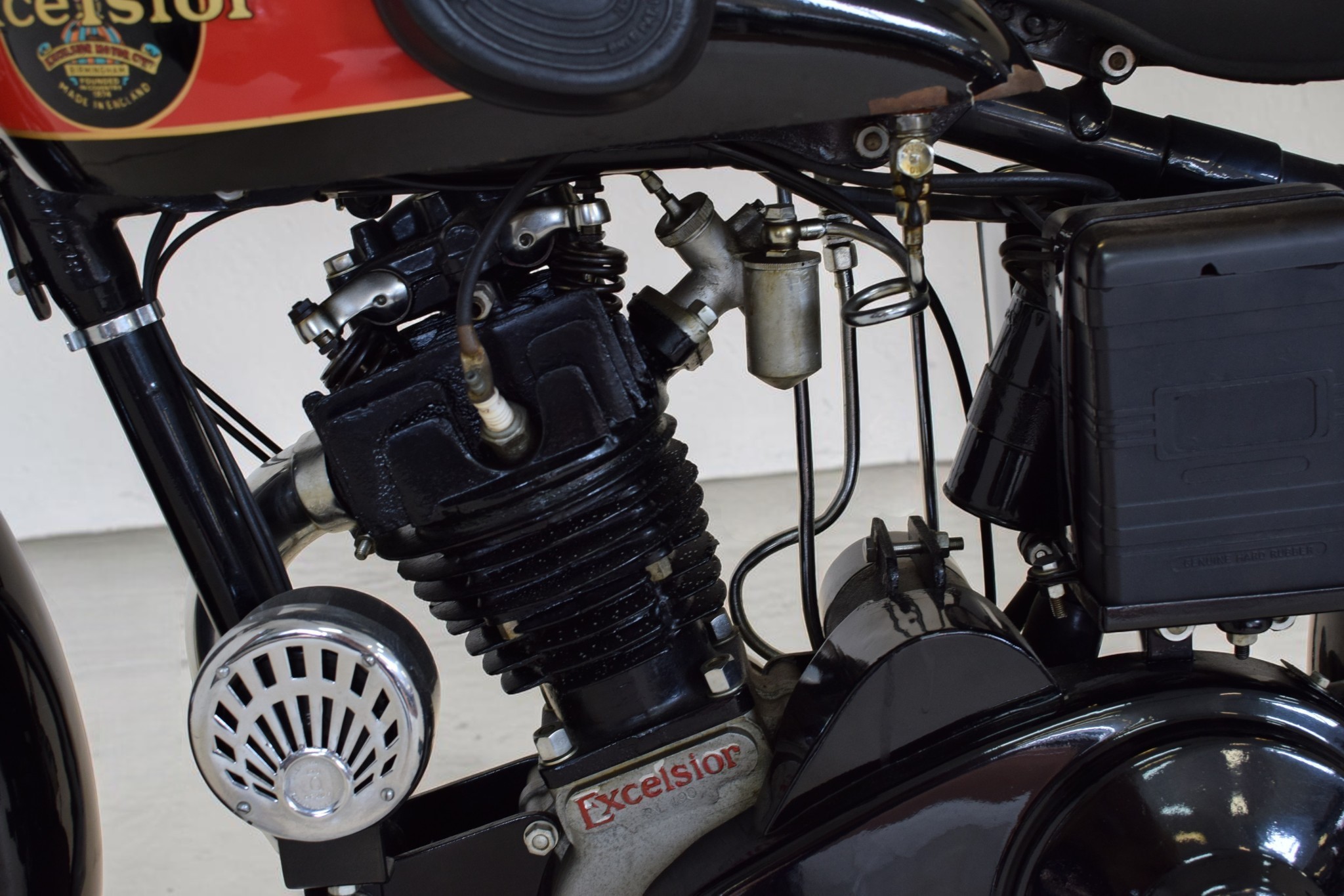 1934 Excelsior Model D7 Pathfinder engine view