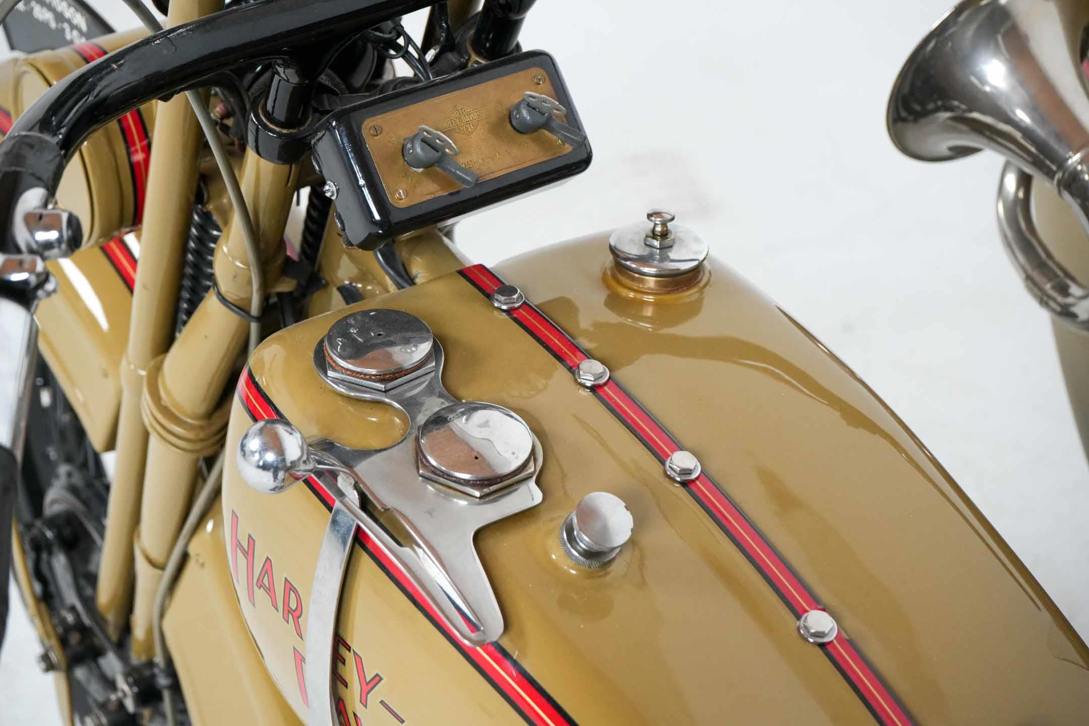 1927 Harley-Davidson Model JS with Sidecar engine right view