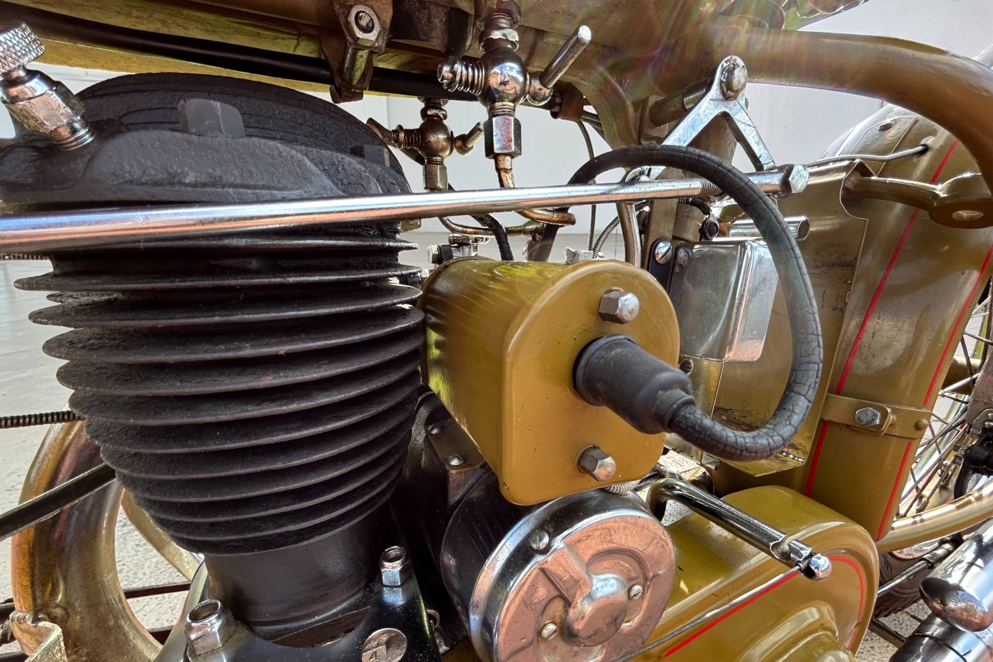 1930 Harley-Davidson Model C engine close view