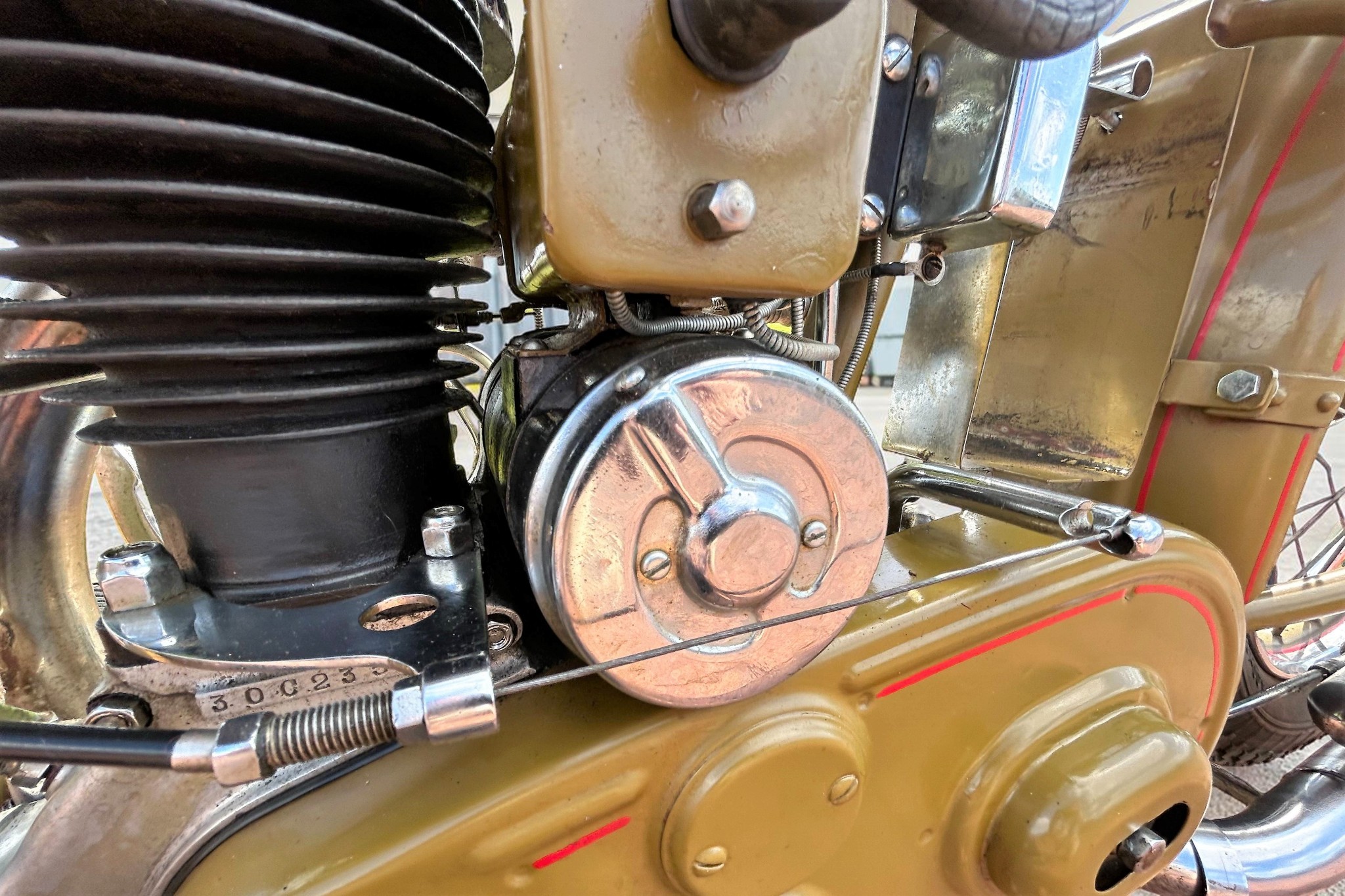 1930 Harley-Davidson Model C throttle detail
