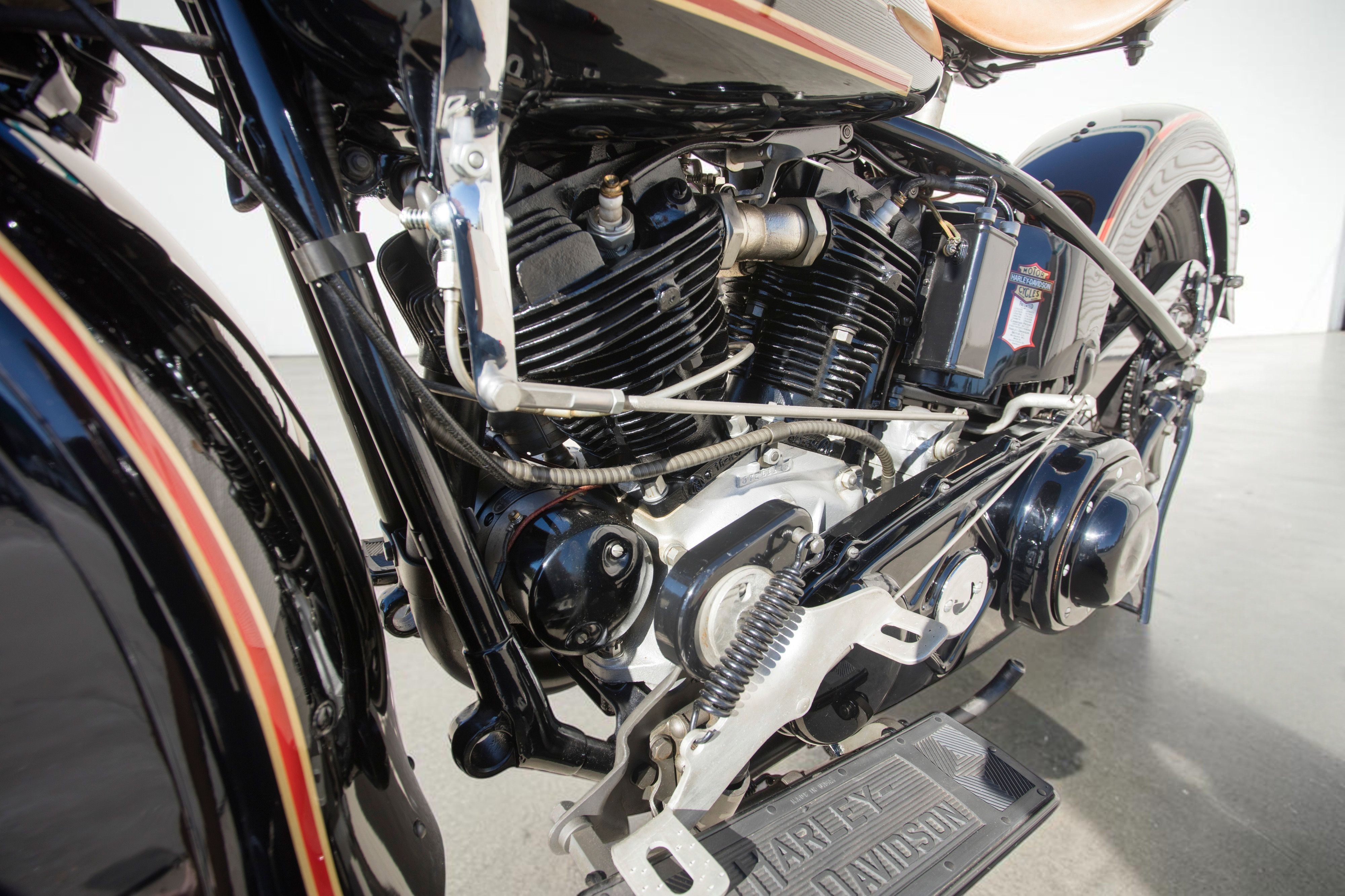 1937 Harley-Davidson Model EL Knucklehead engine left view