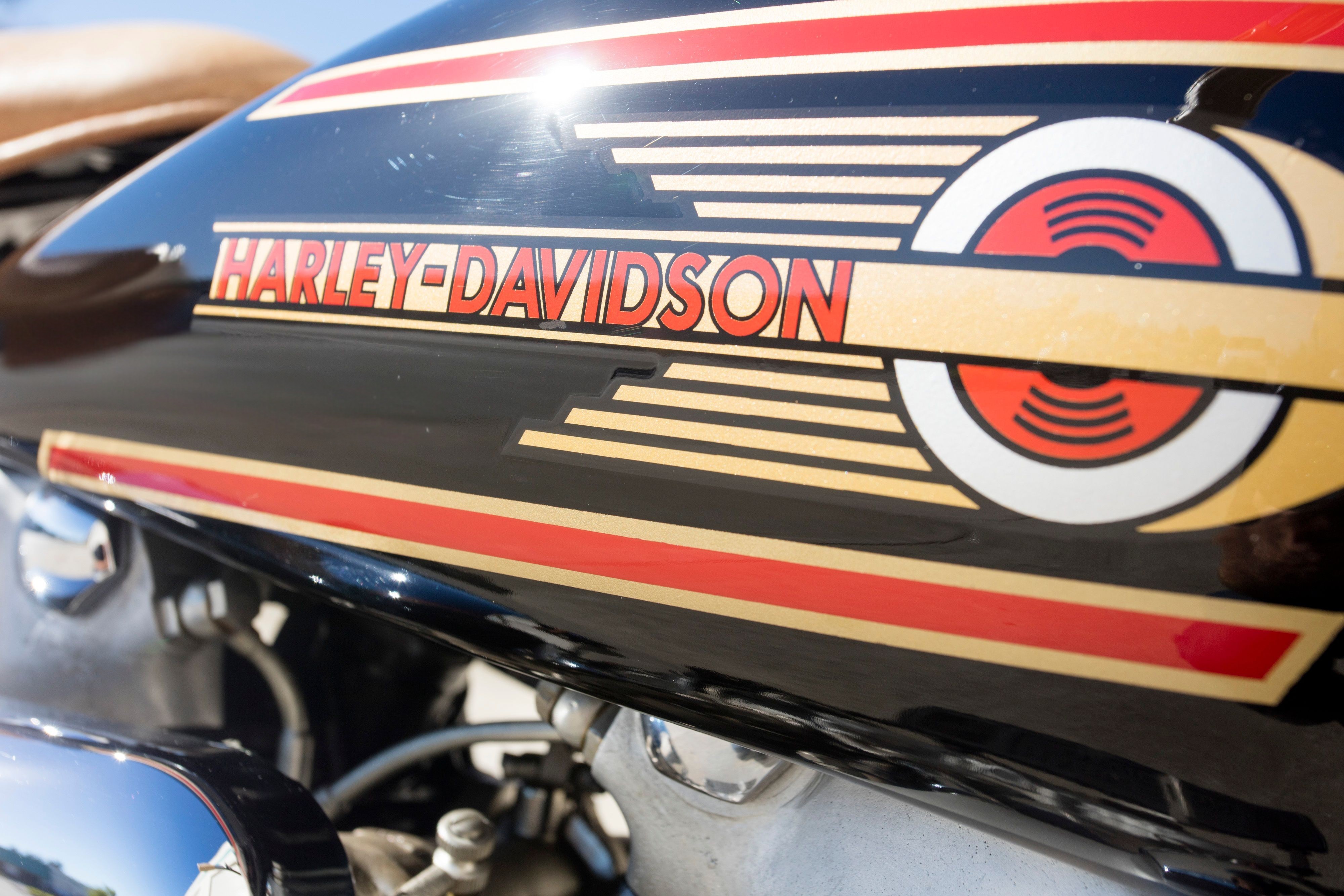 1937 Harley-Davidson Model EL Knucklehead engine logo detail