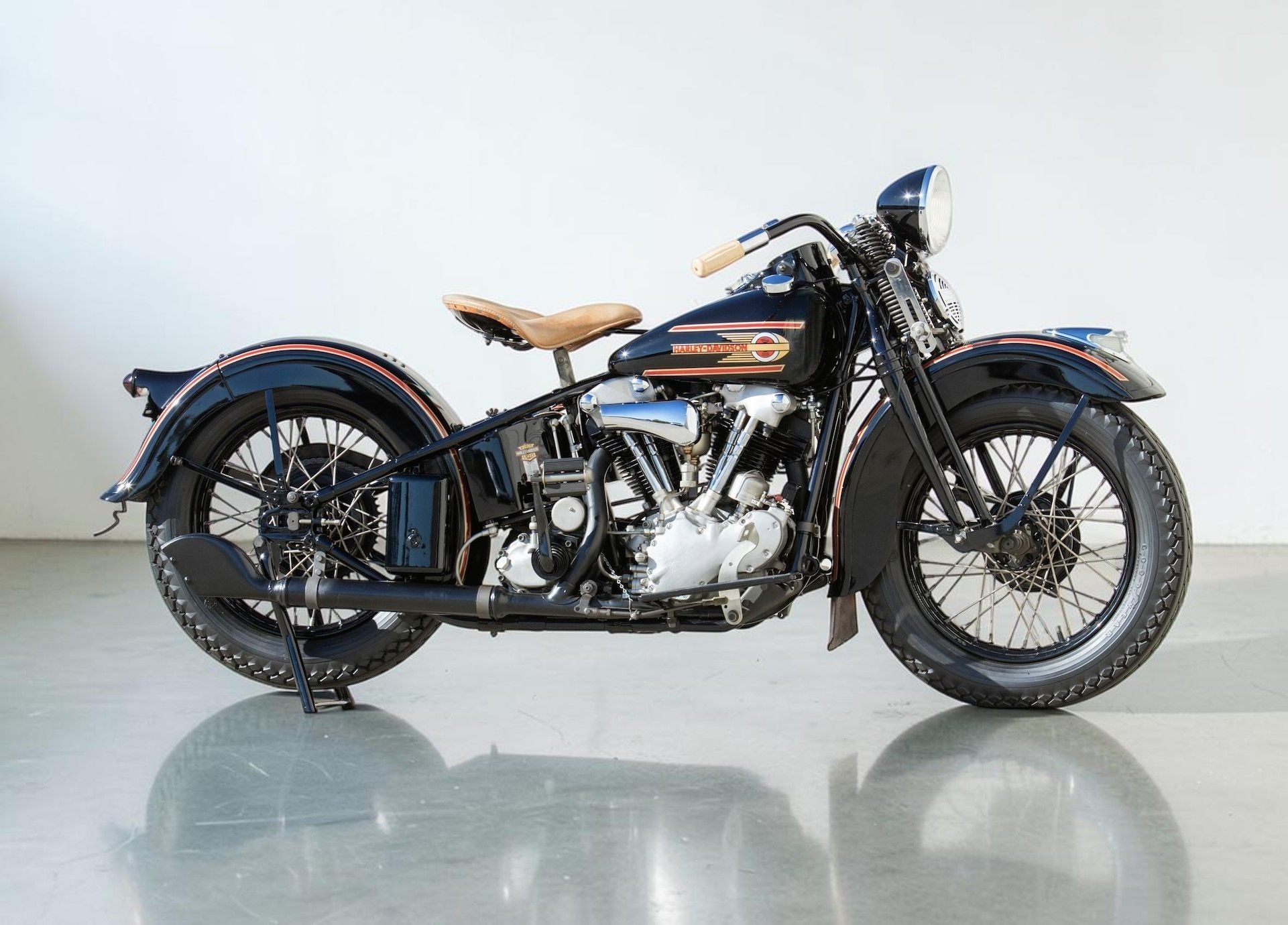 1937 Harley-Davidson Model EL Knucklehead engine right side