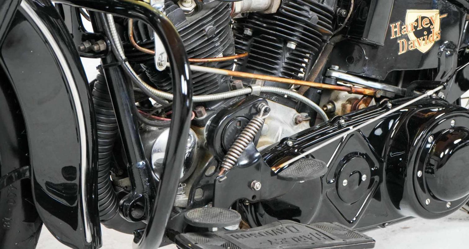 1939 Harley-Davidson Model EL Knucklehead engine left view