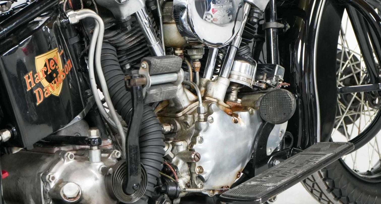 1939 Harley-Davidson Model EL Knucklehead engine right view