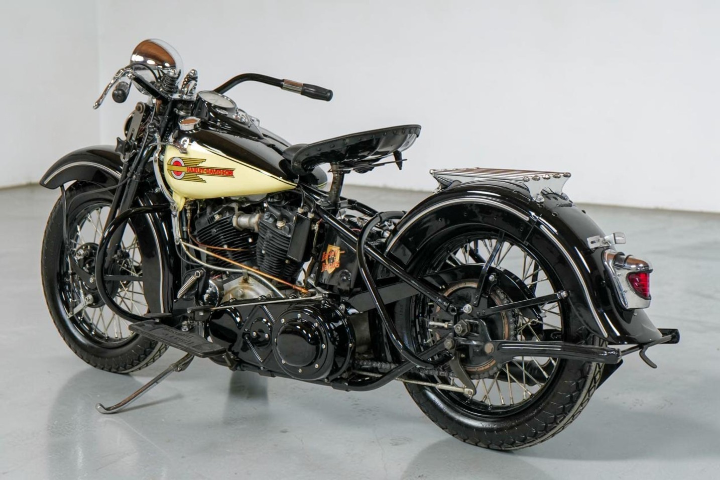 1939 Harley-Davidson Model EL Knucklehead rear left view