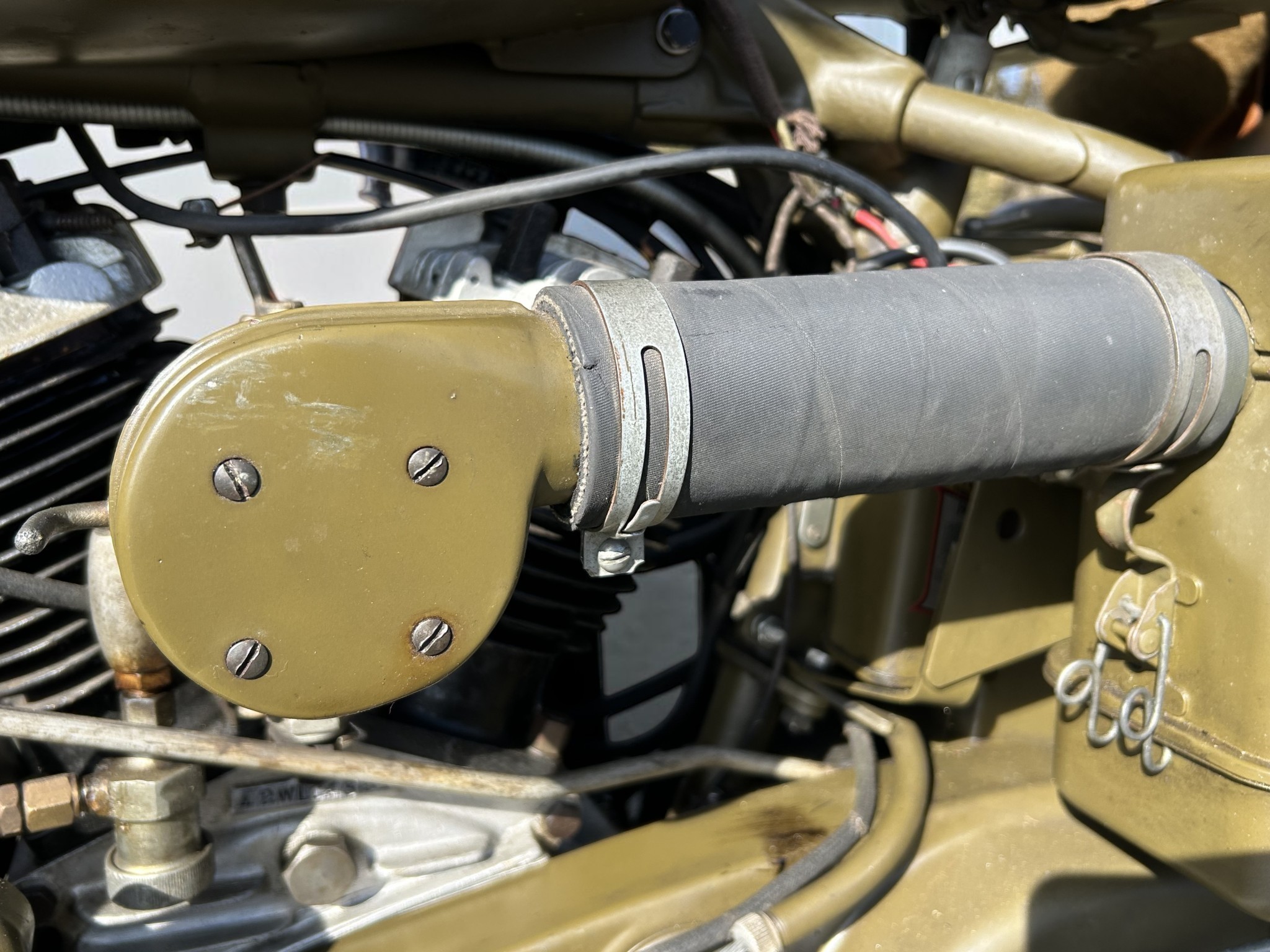 1942 Harley-Davidson Model WLC air filter detail