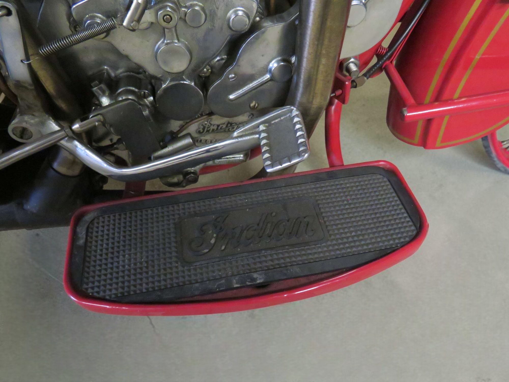 1915 Indian Model 7HP Big Twin footrest detail