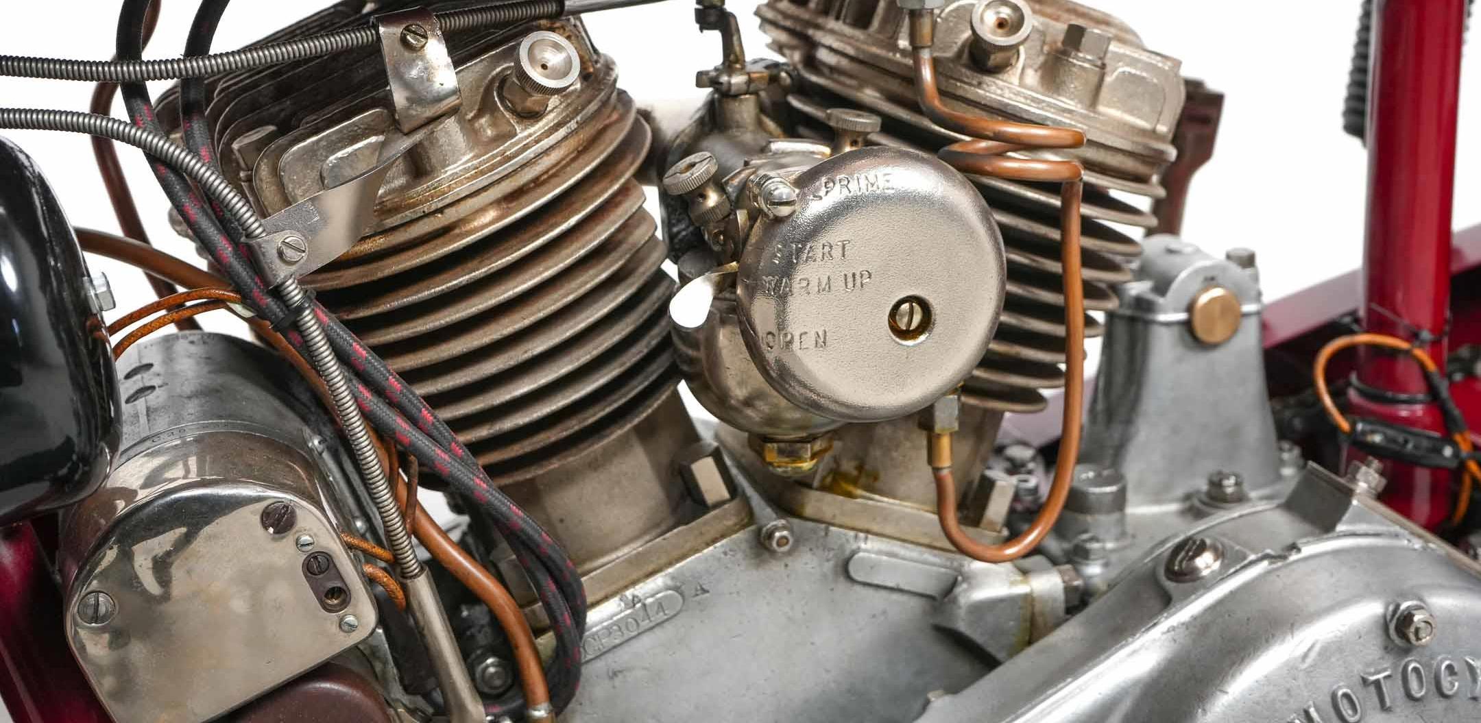1928 Indian Model 101 Scout engine detail
