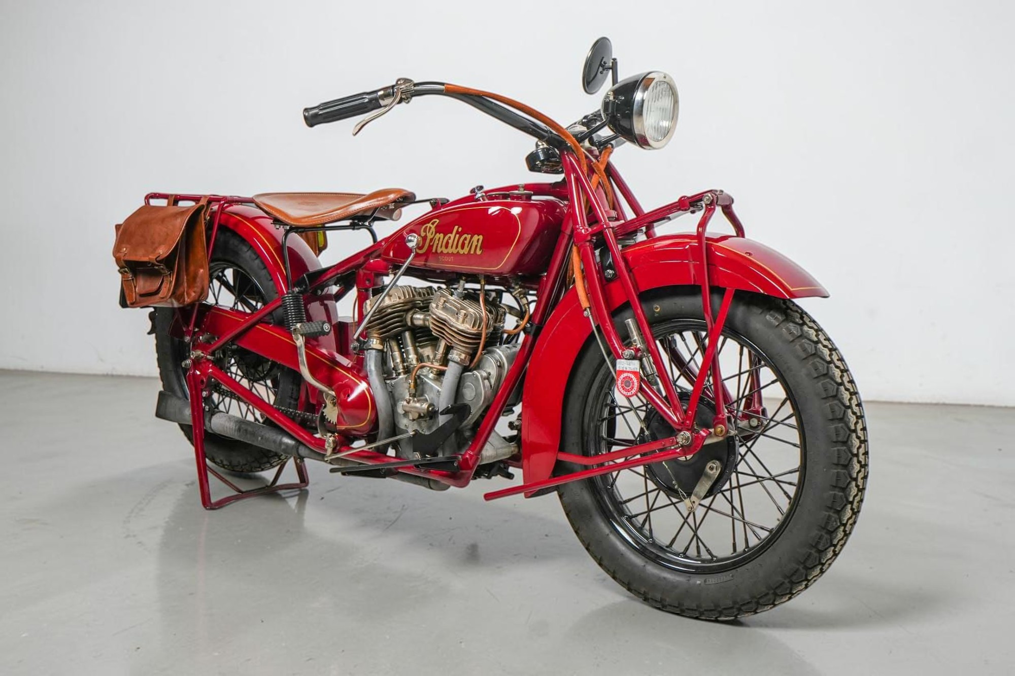 1928 Indian Model 101 Scout front left view