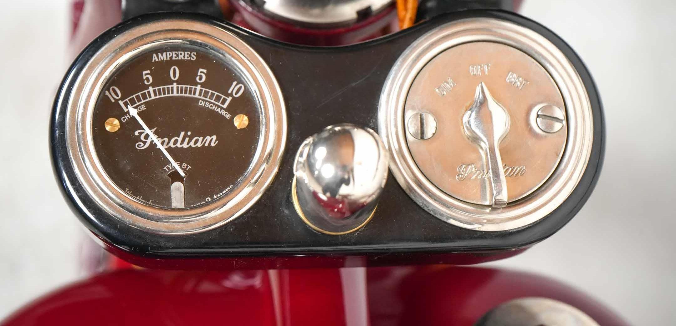 1928 Indian Model 101 Scout handlebar detail
