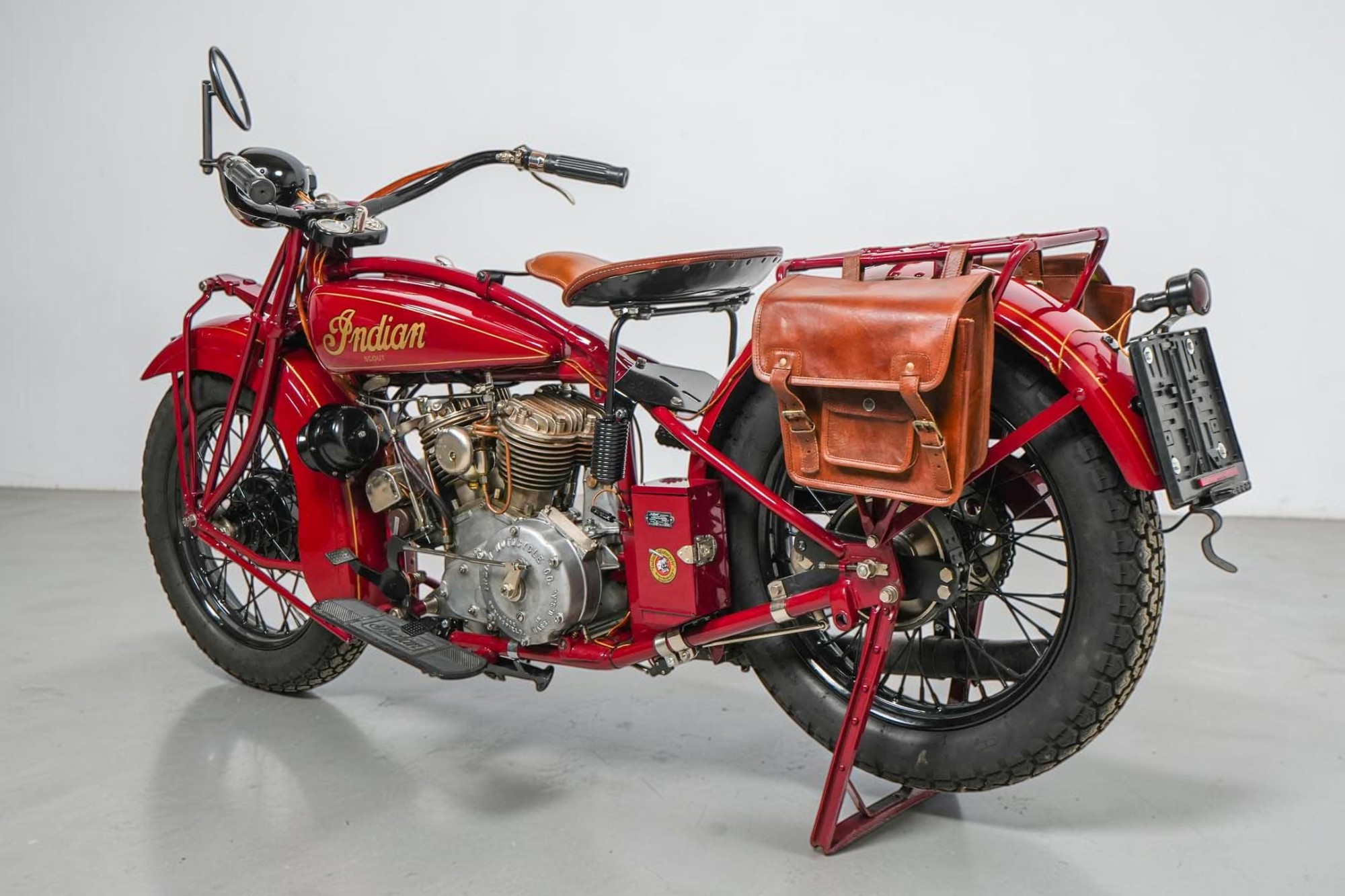 1928 Indian Model 101 Scout front right view