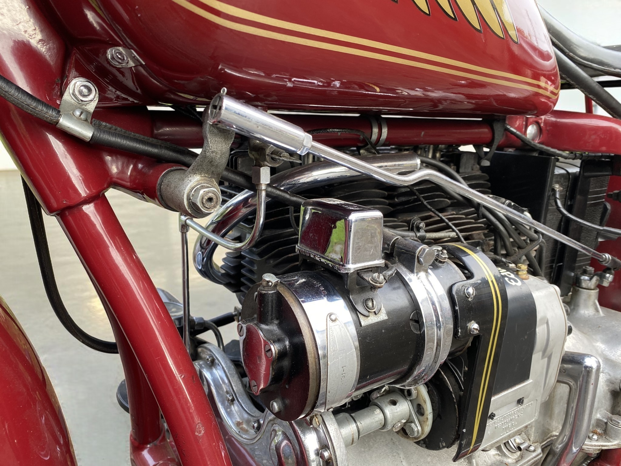 1937 Indian Four Model 437 engine left