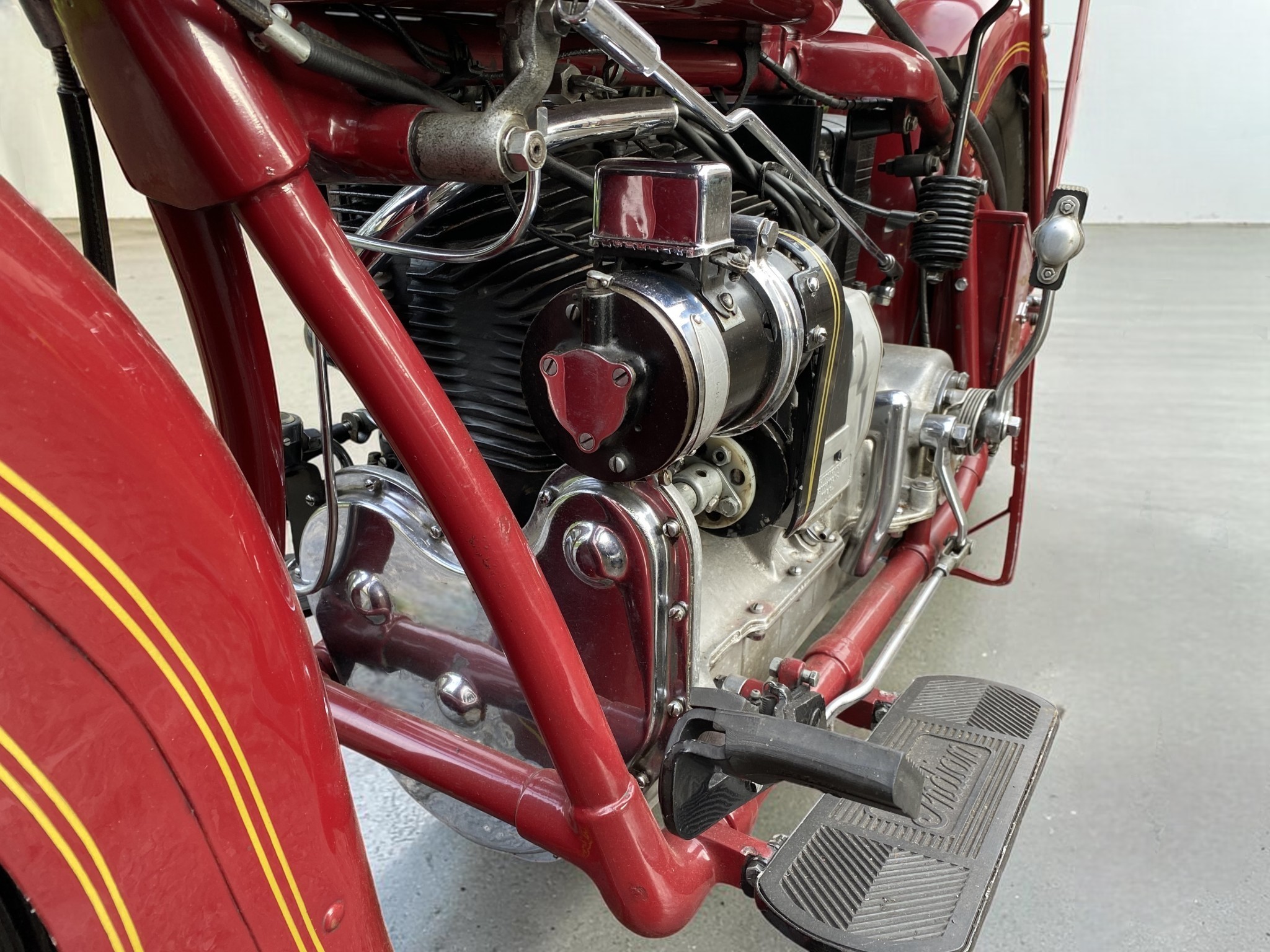 1937 Indian Four Model 437 engine side