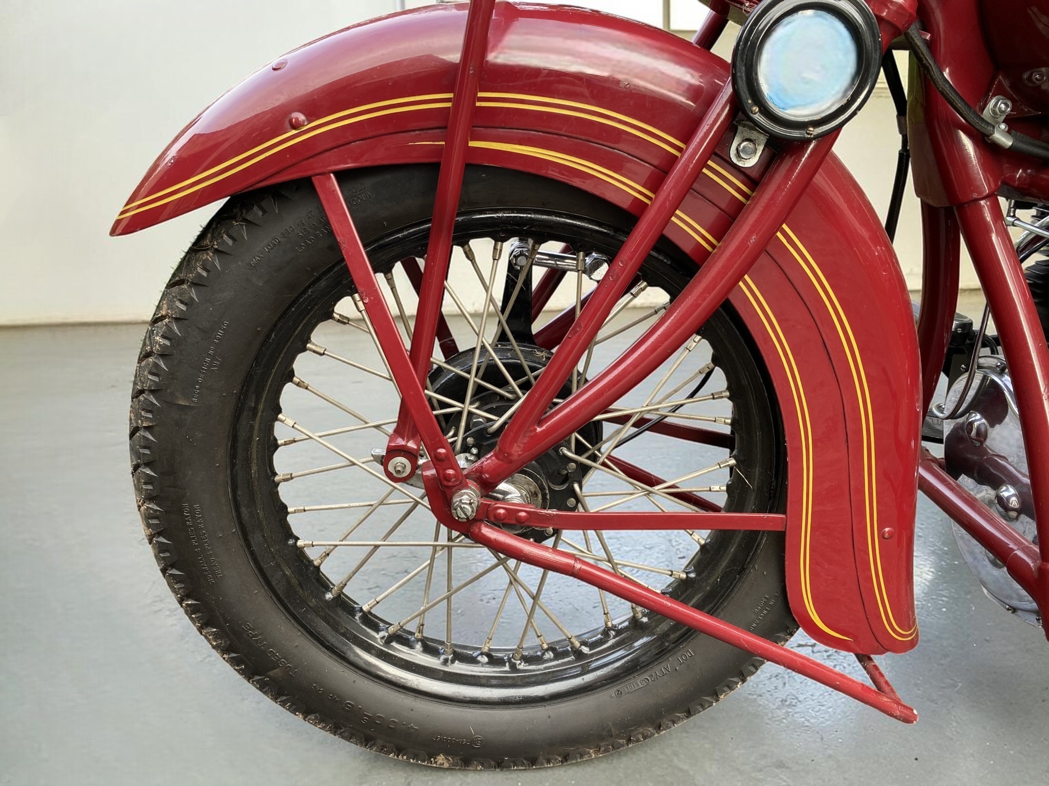 1937 Indian Four Model 437 front wheel