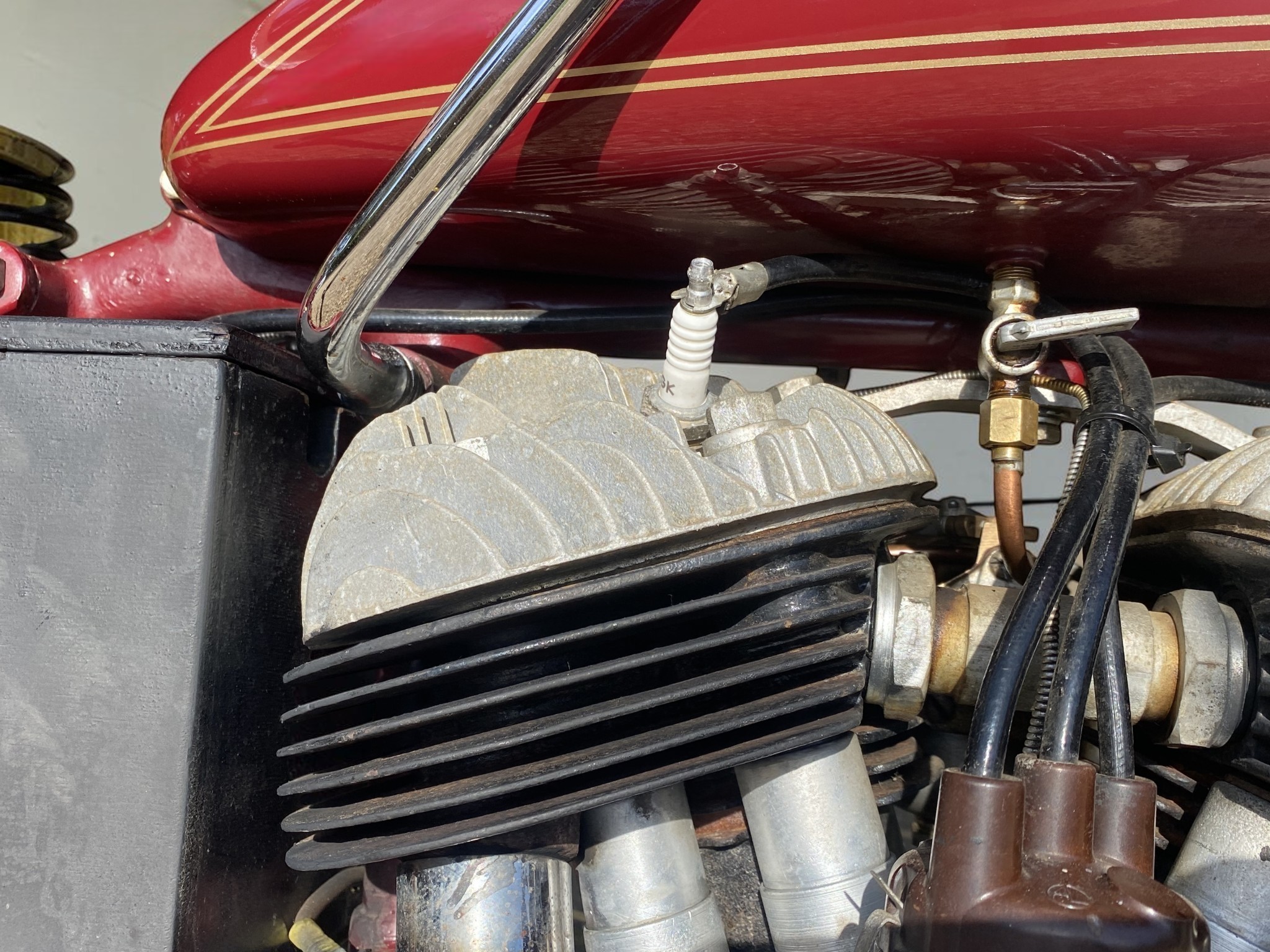 1942 Indian 741B Military Scout cylinder close detail