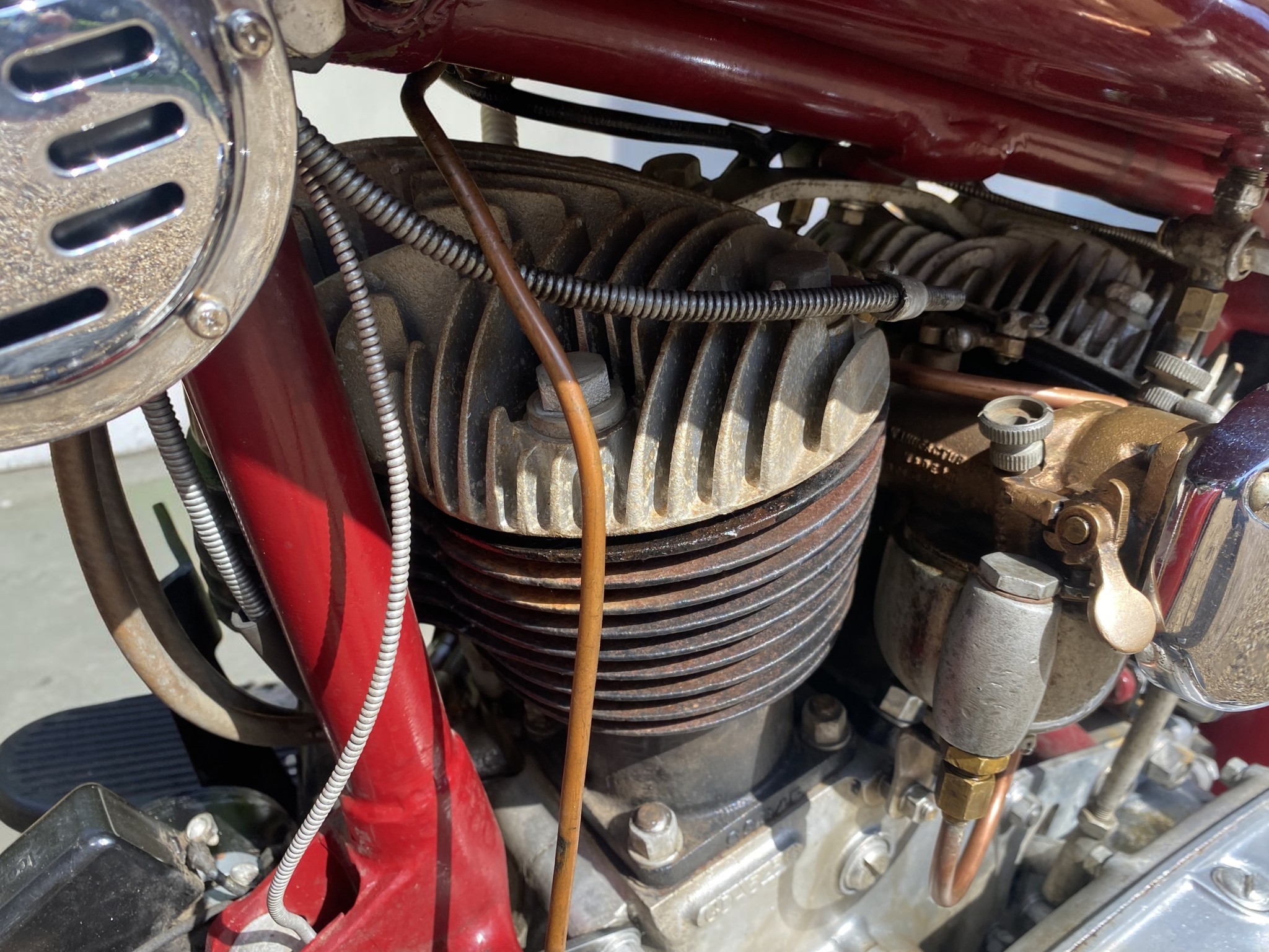 1942 Indian 741B Military Scout engine detail