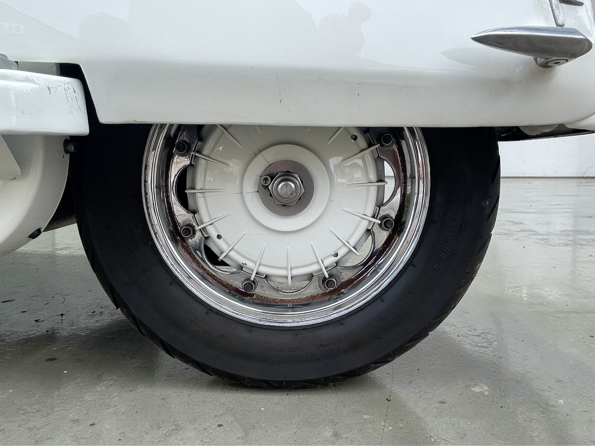 1965 Lambretta TV200 rear wheel detail