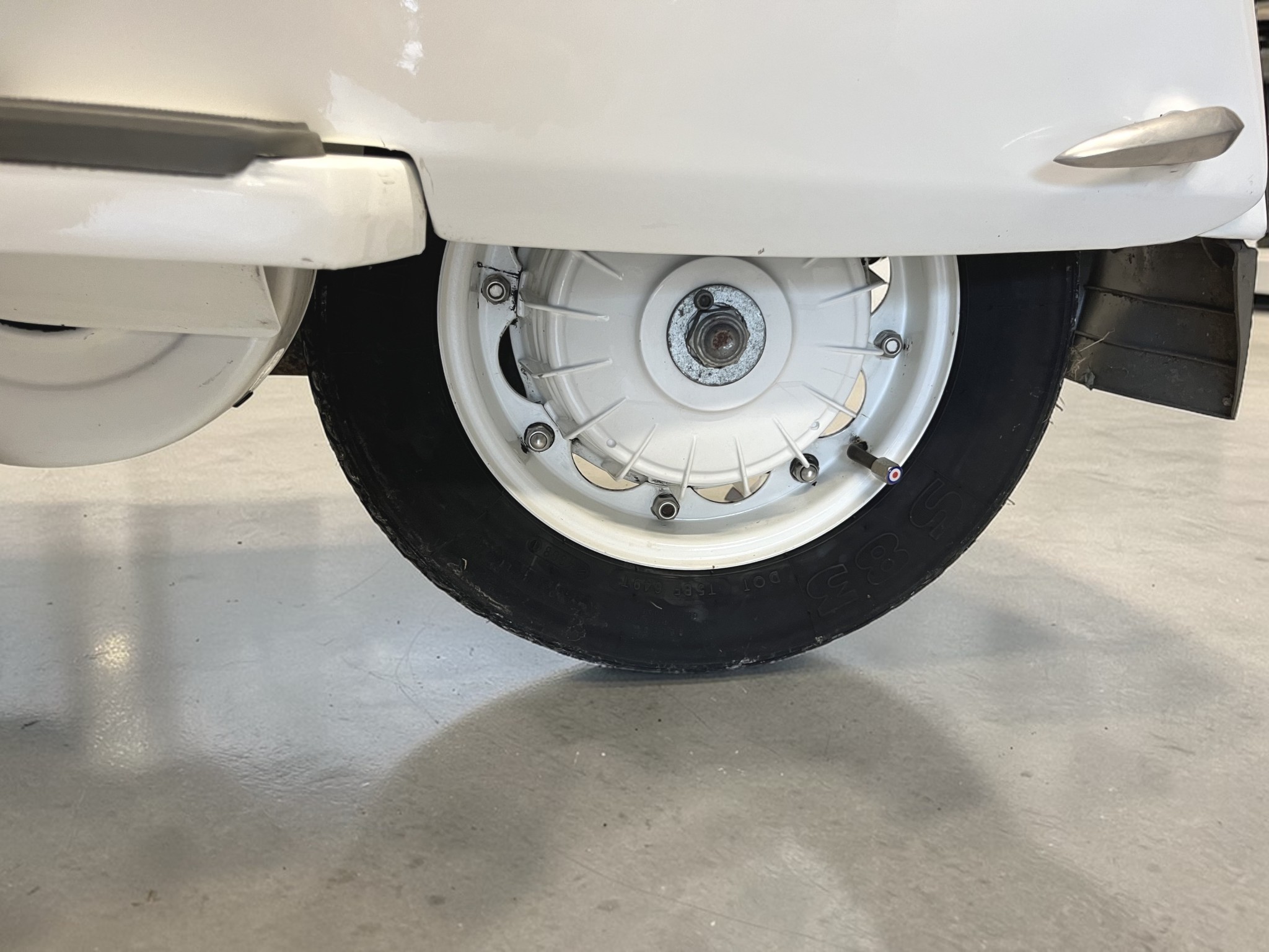 1966 Lambretta SX200 rear wheel view