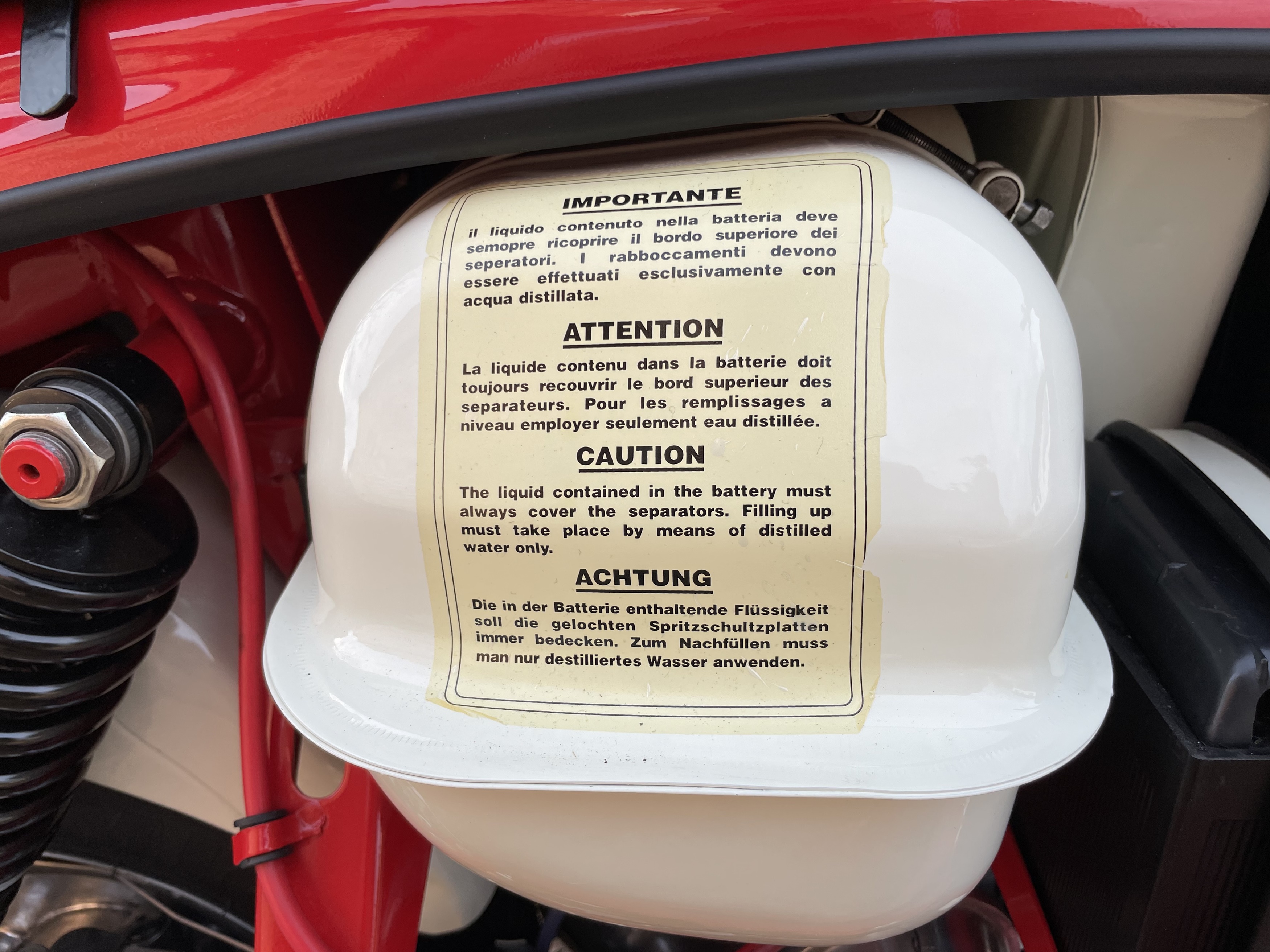 1971 Lambretta GP200 fuel tank closeup detail