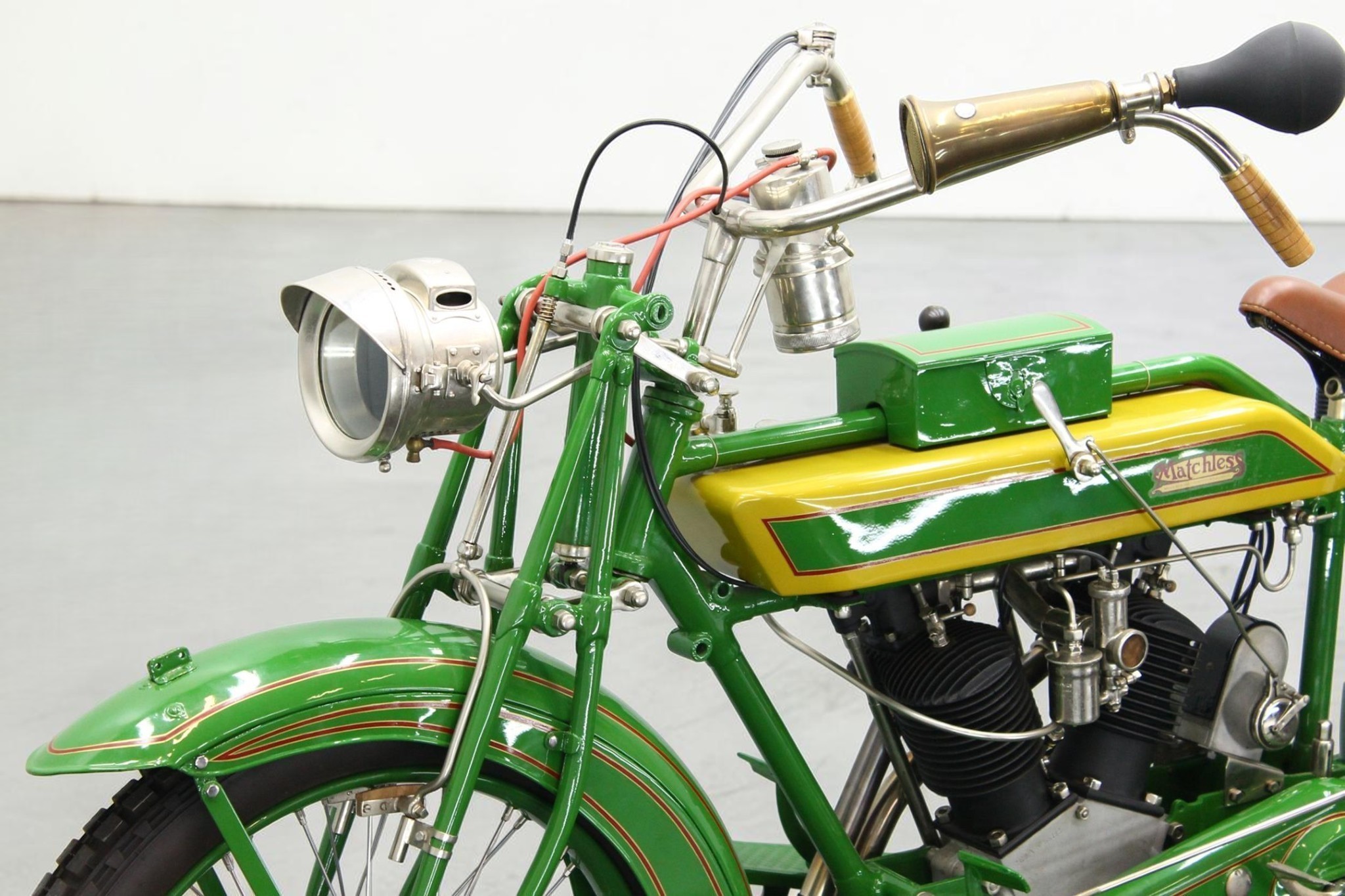 1922 Matchless Model J Sport front headlight