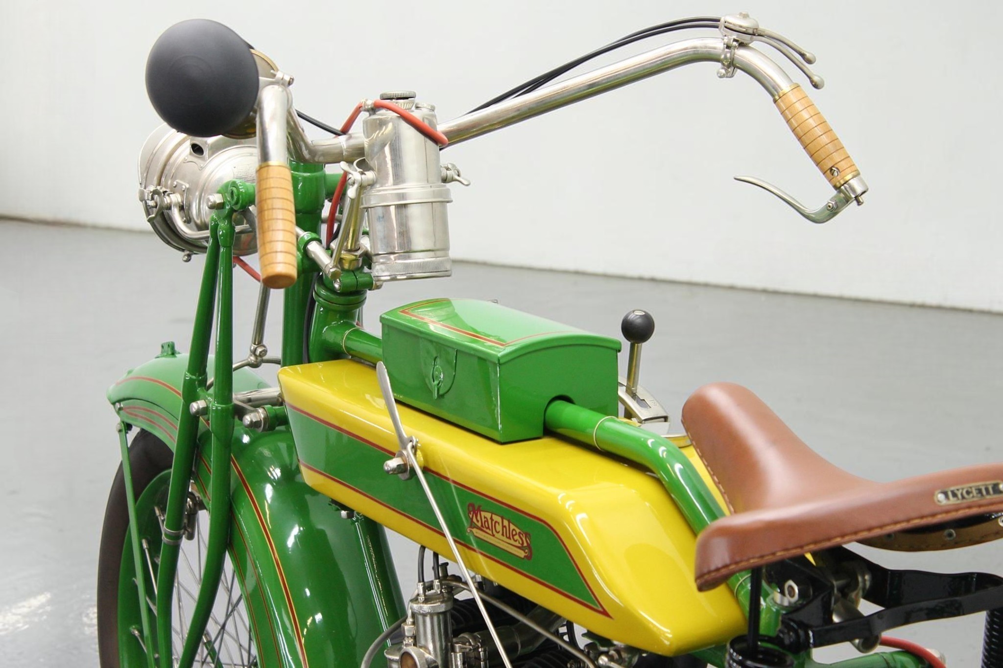 1922 Matchless Model J Sport headlight back