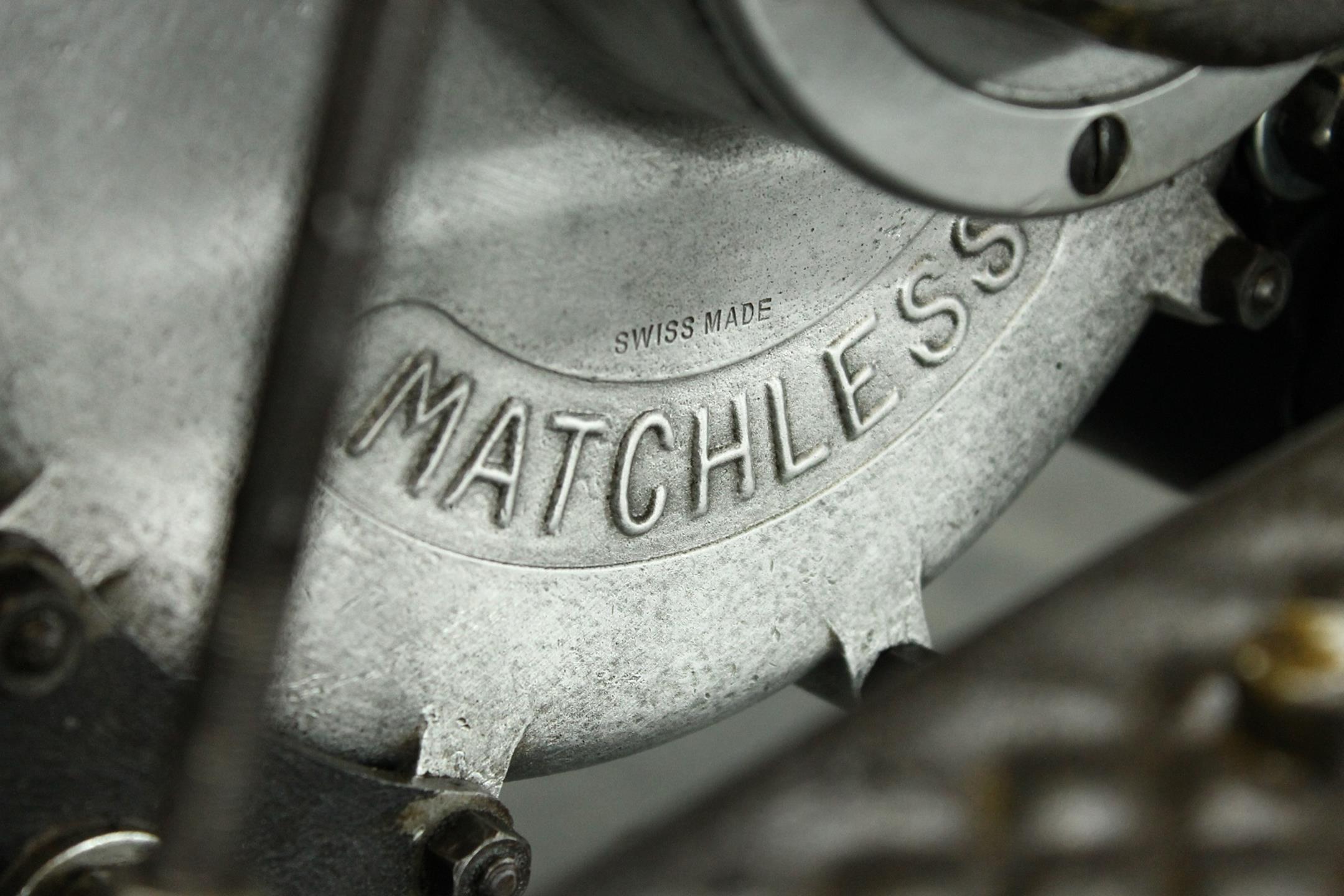 1923 Matchless Model J Sport engine logo