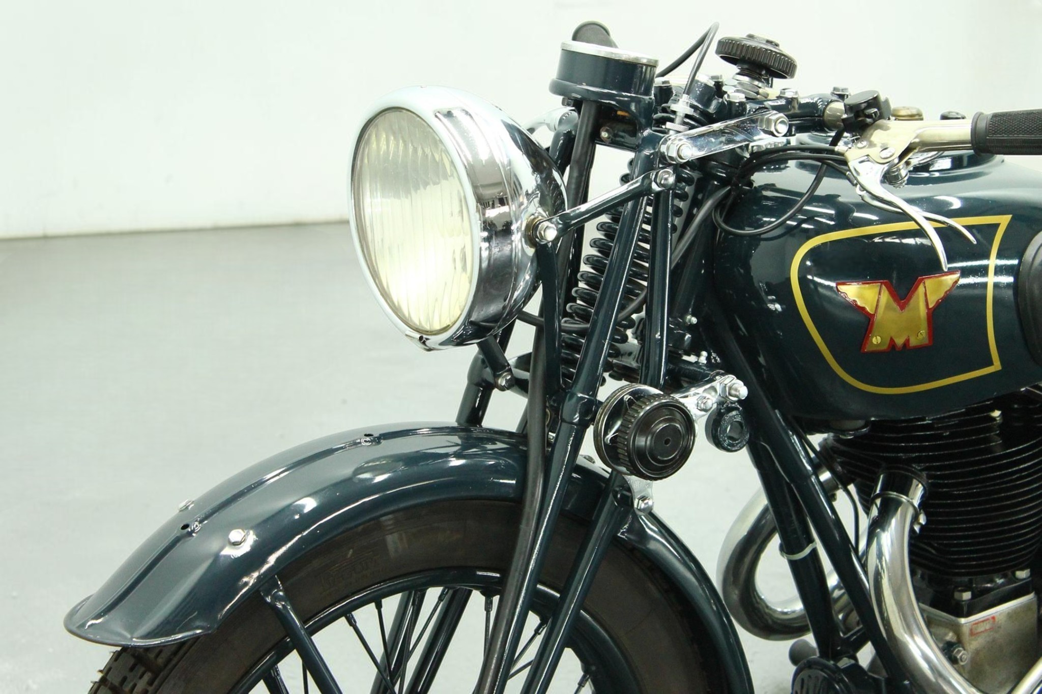1938 Matchless Model G80 Clubman front headlight