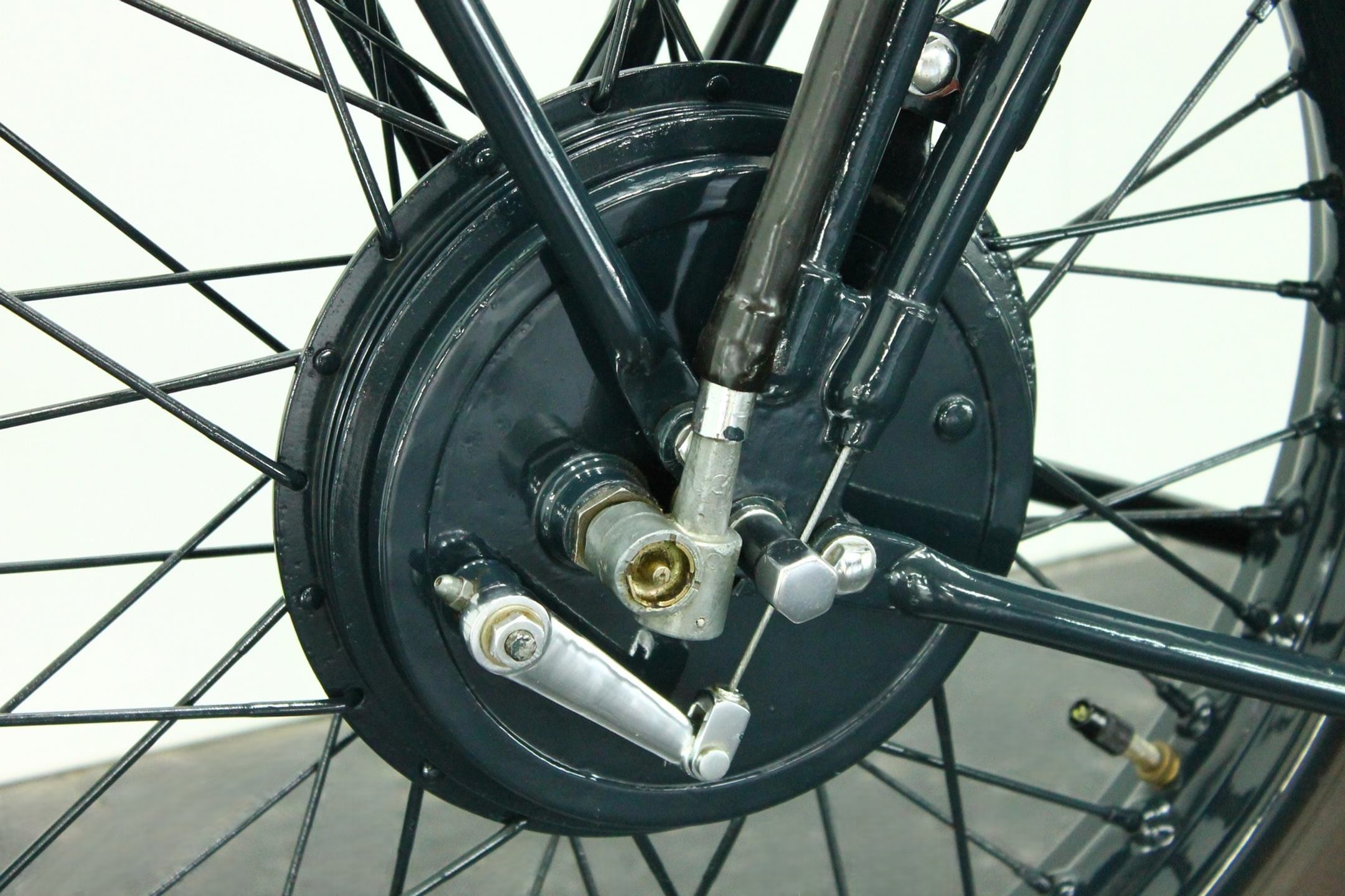 1938 Matchless Model G80 Clubman front wheel detail