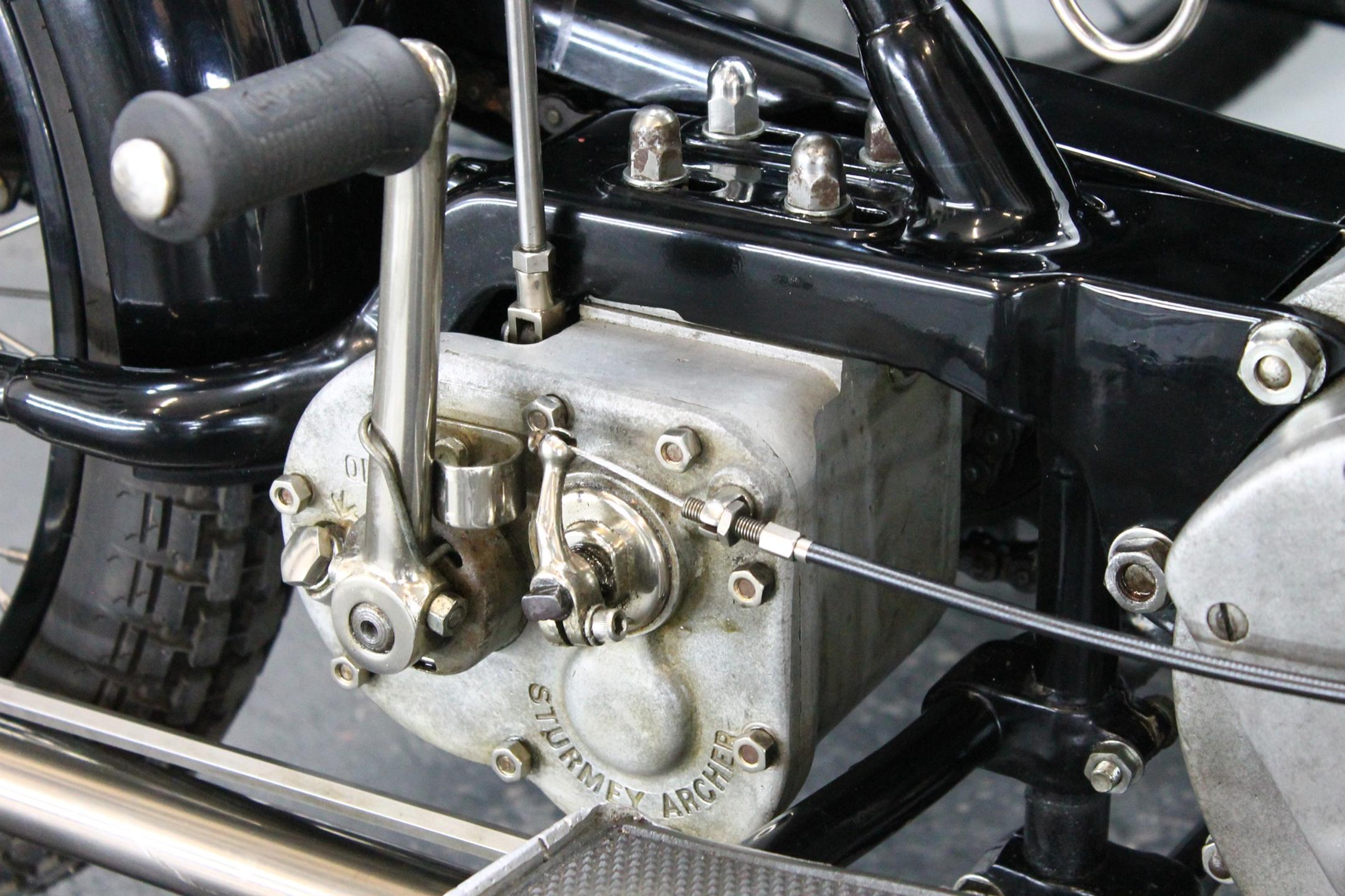1925 Norton Big Four with Sidecar kickstart