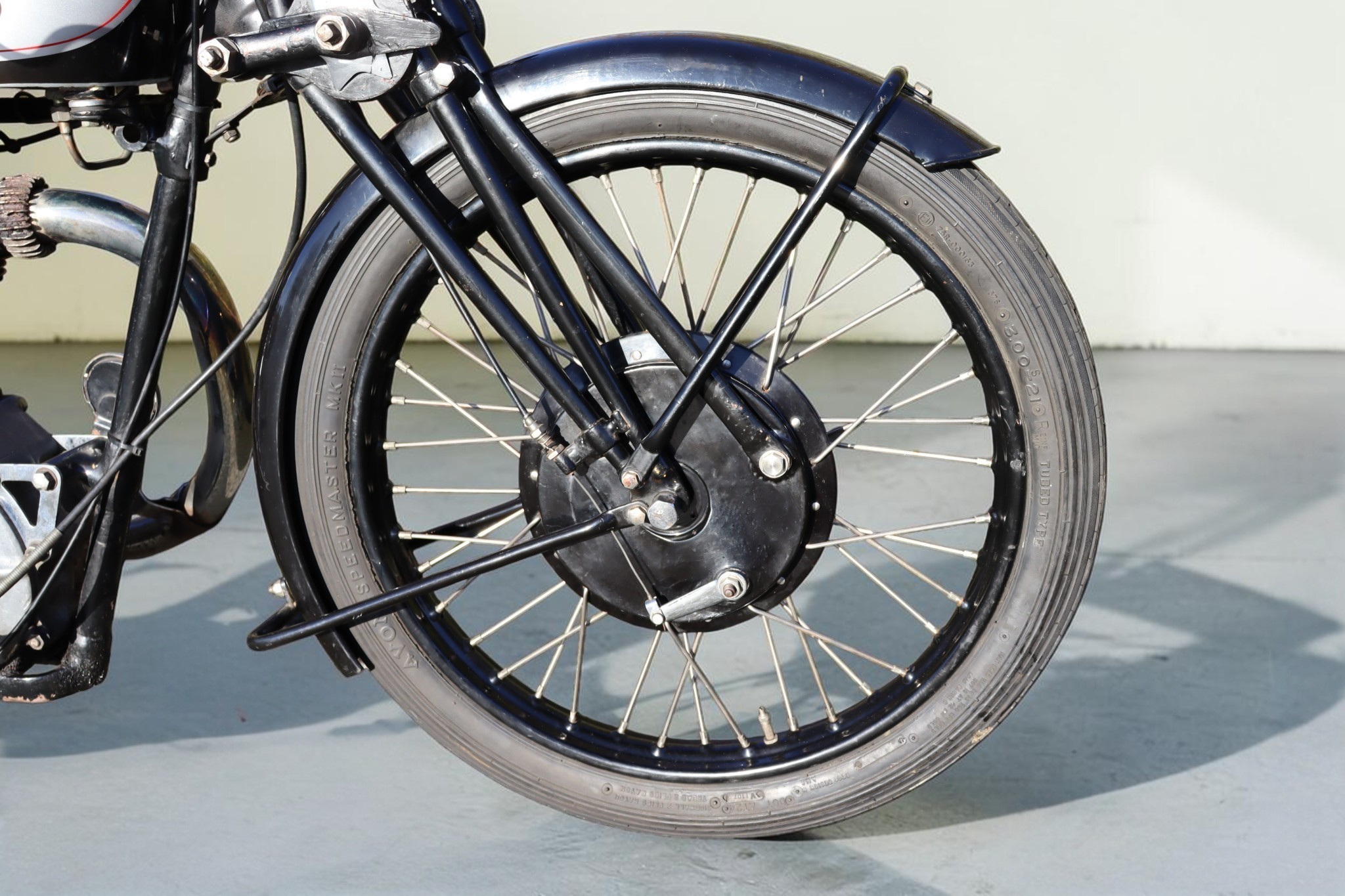 1930 Norton Model CS1 front wheel detail