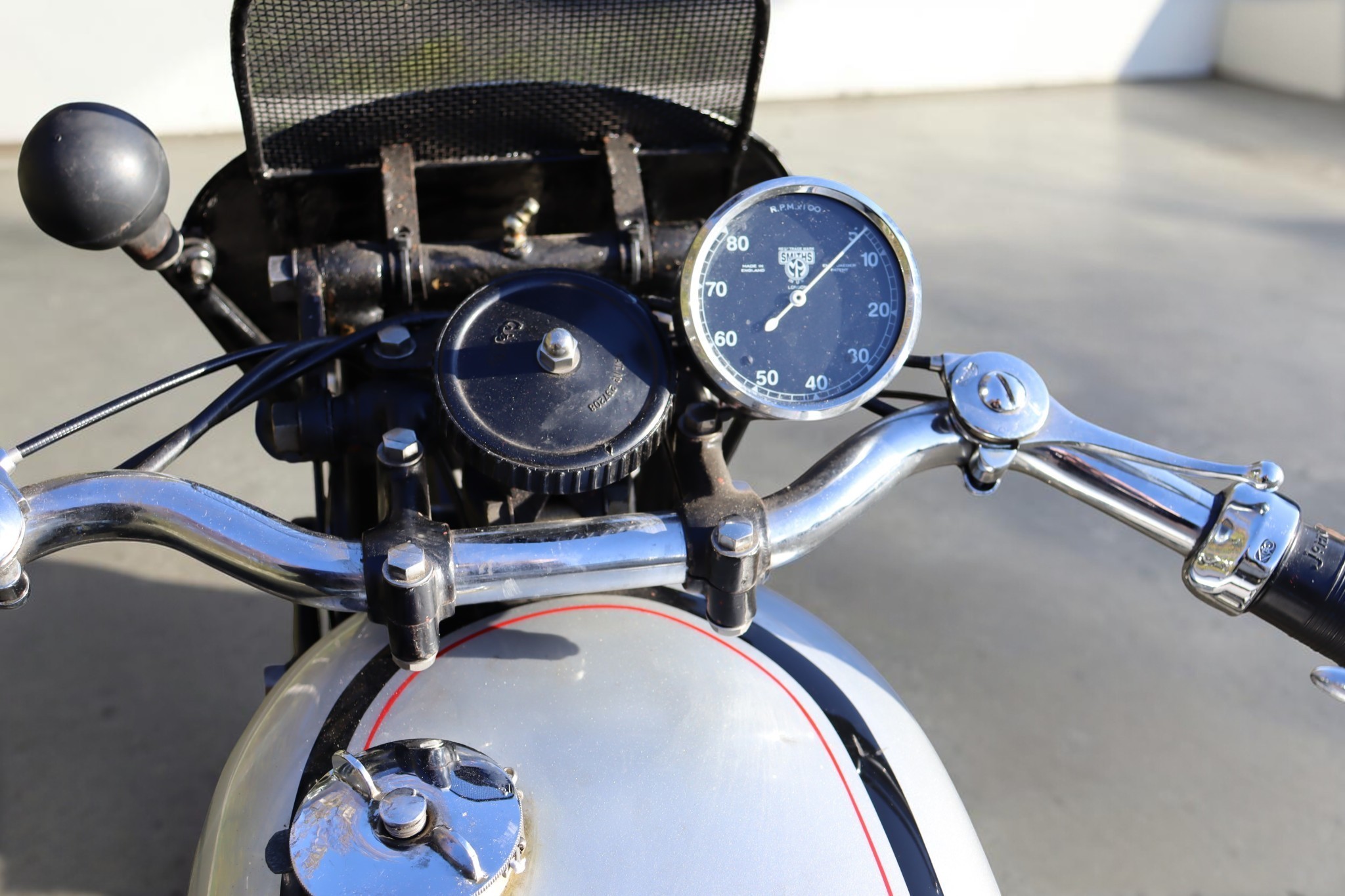 1930 Norton Model CS1 handlebar view