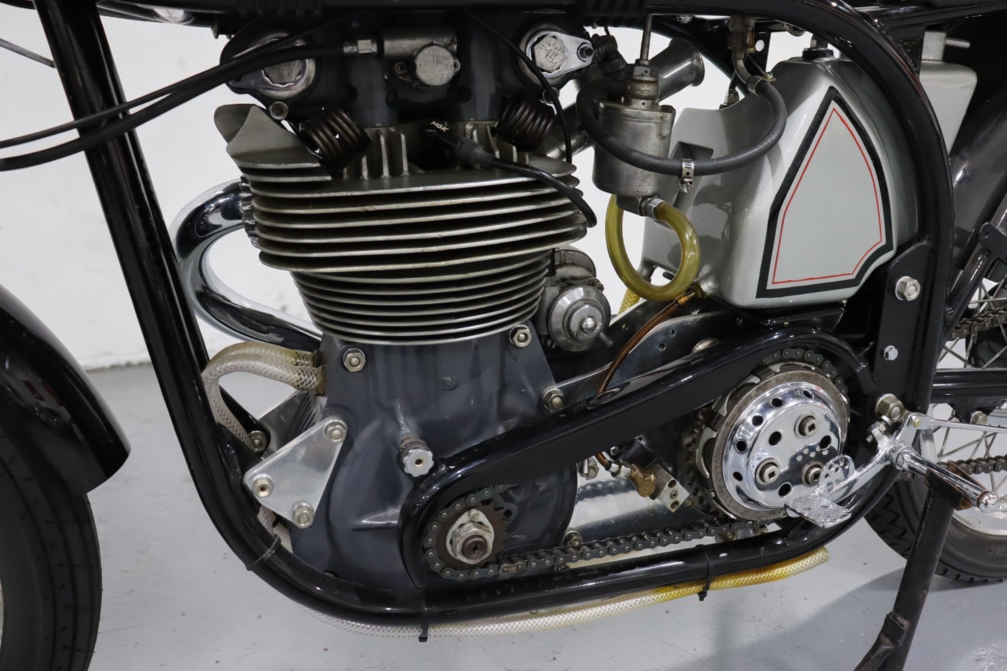 1955 Norton Manx Model 40M engine left side view