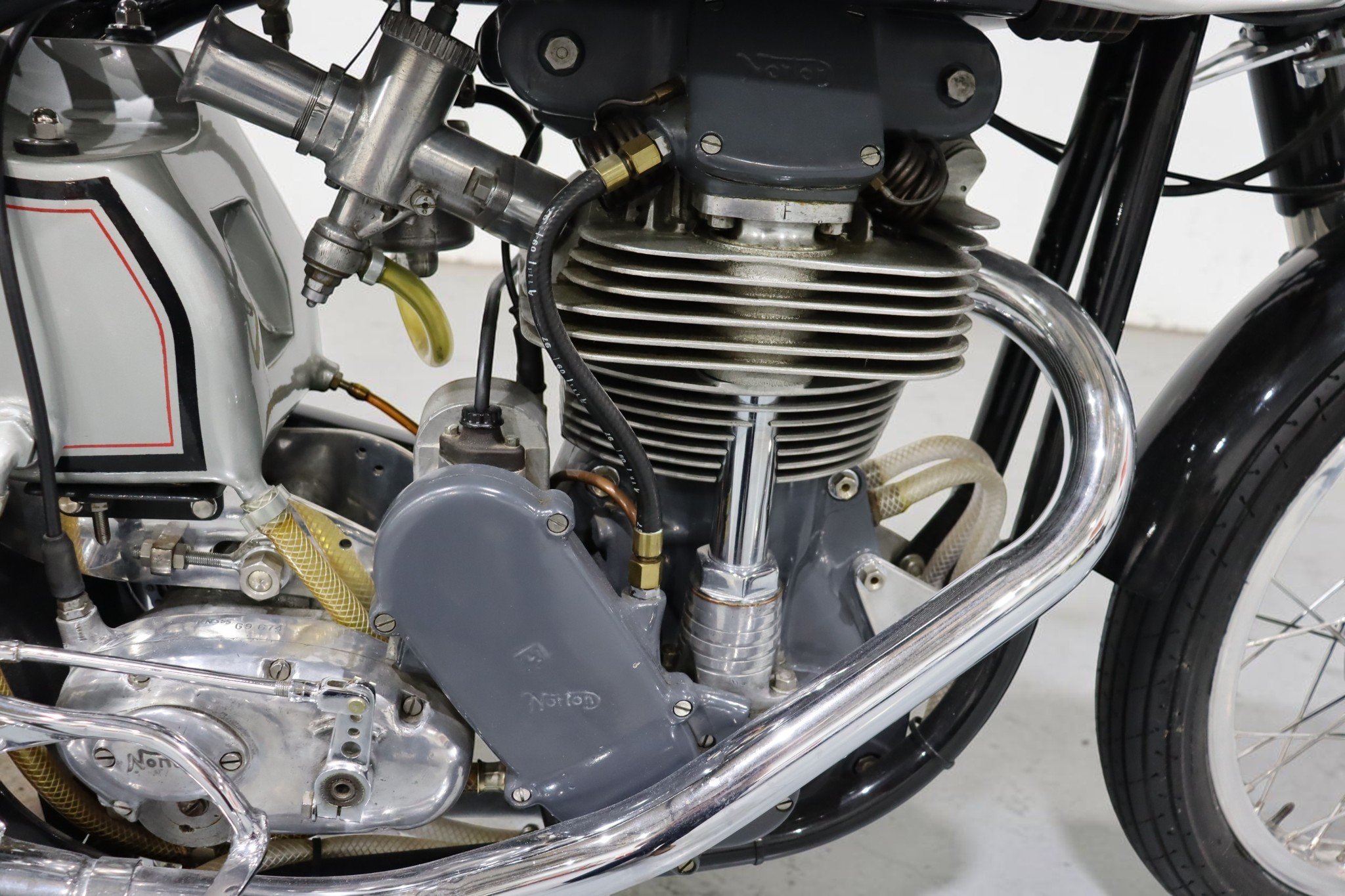 1955 Norton Manx Model 40M engine right side view