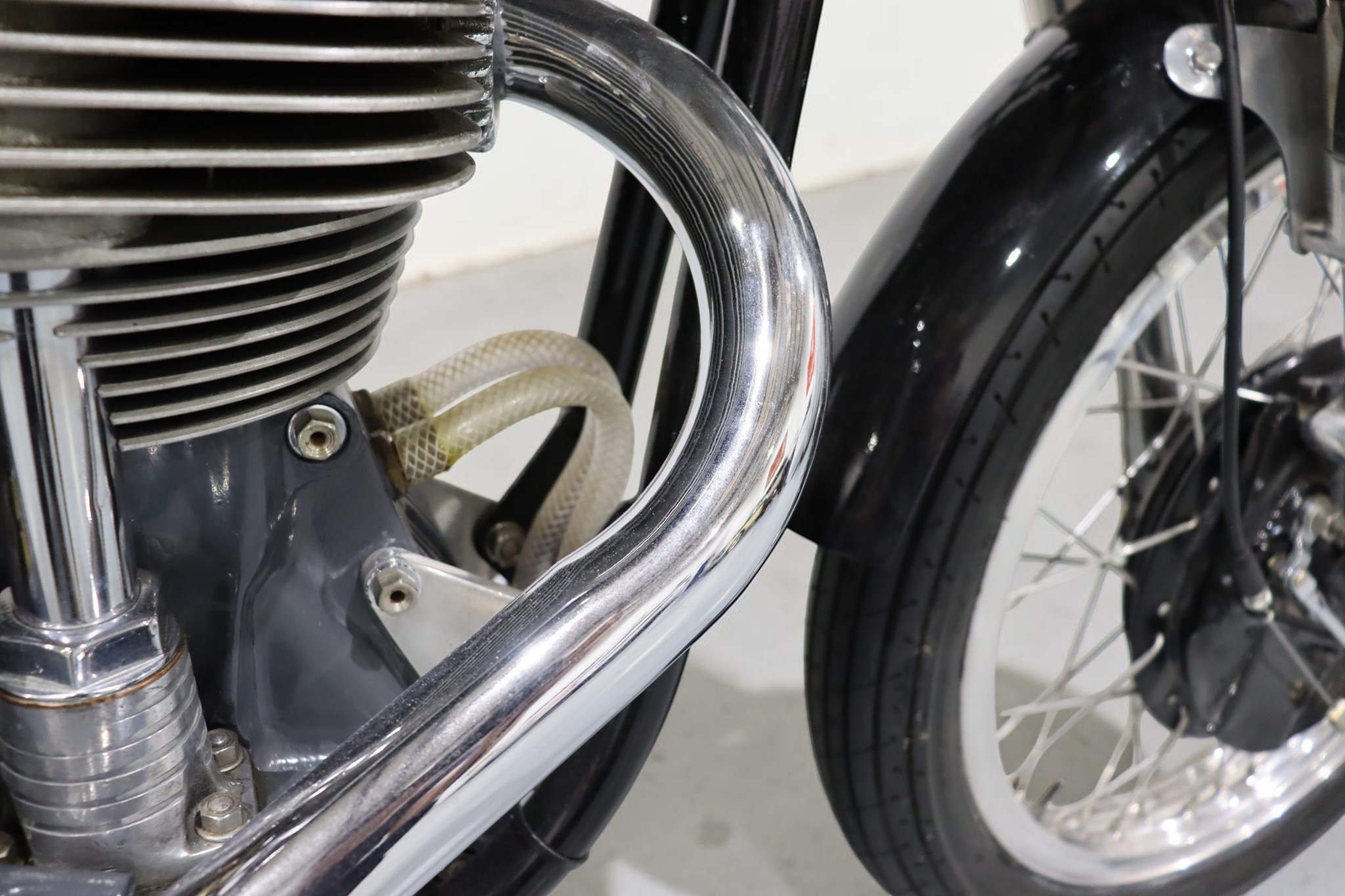 1955 Norton Manx Model 40M exhaust pipe detail