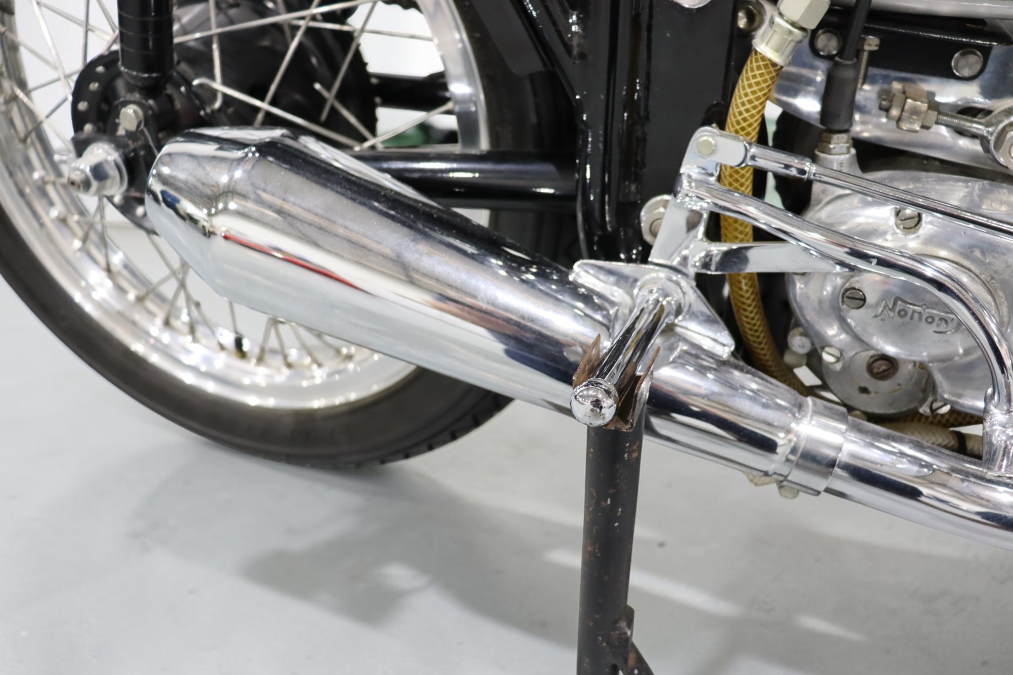1955 Norton Manx Model 40M exhaust detail