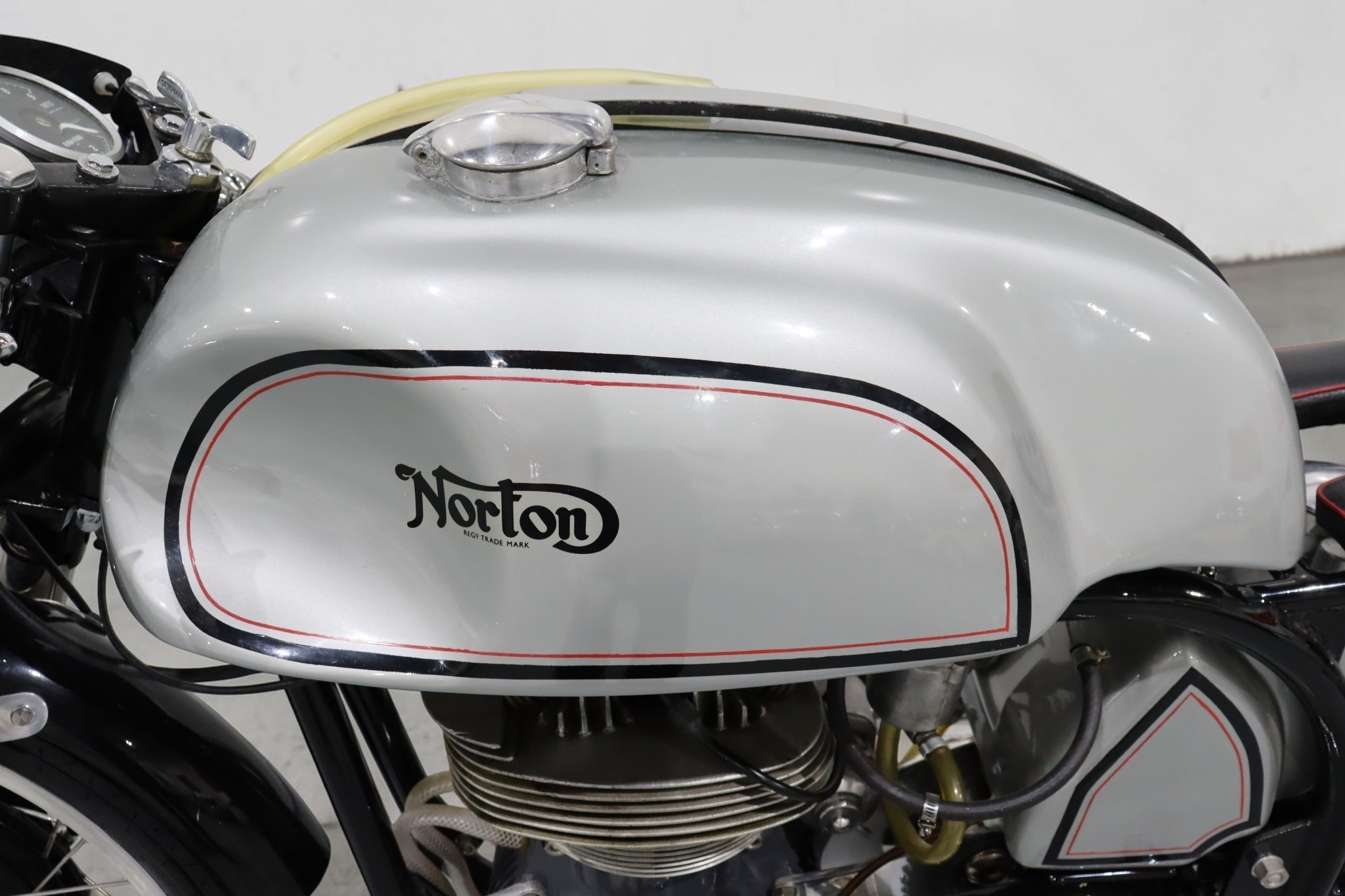1955 Norton Manx Model 40M gas tank view