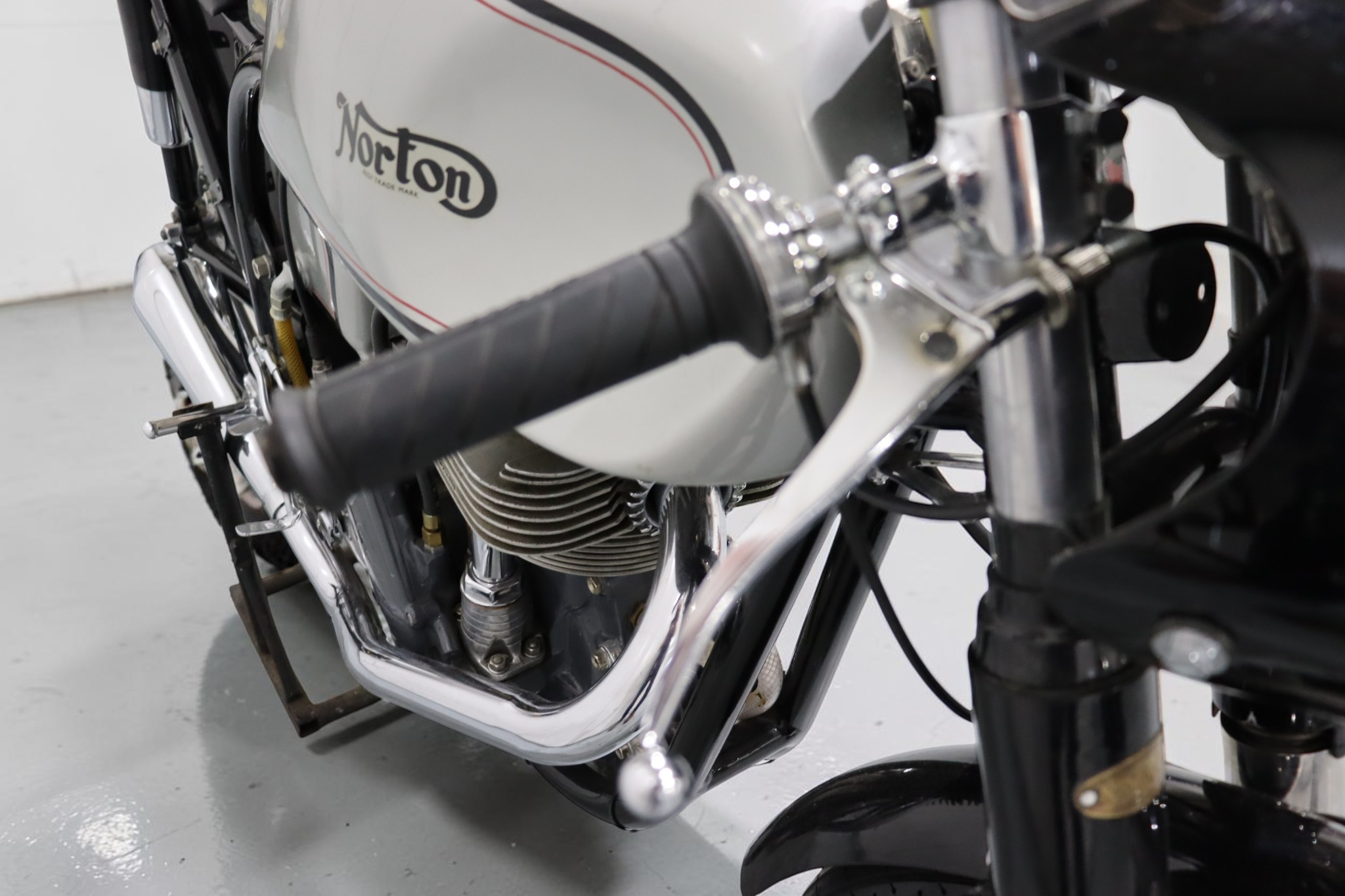 1955 Norton Manx Model 40M right handle view