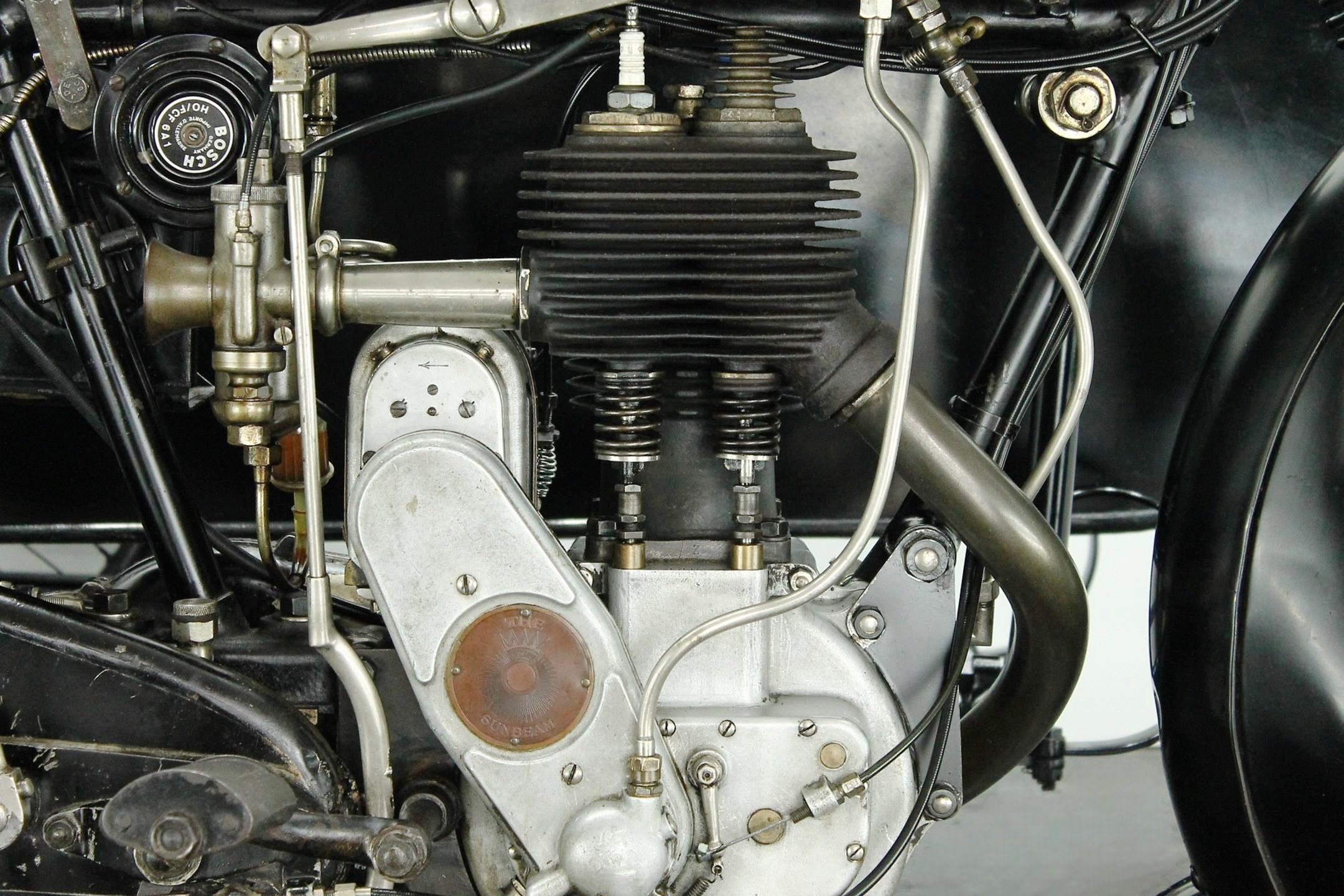 1928 Sunbeam 6 with Sidecar engine front view