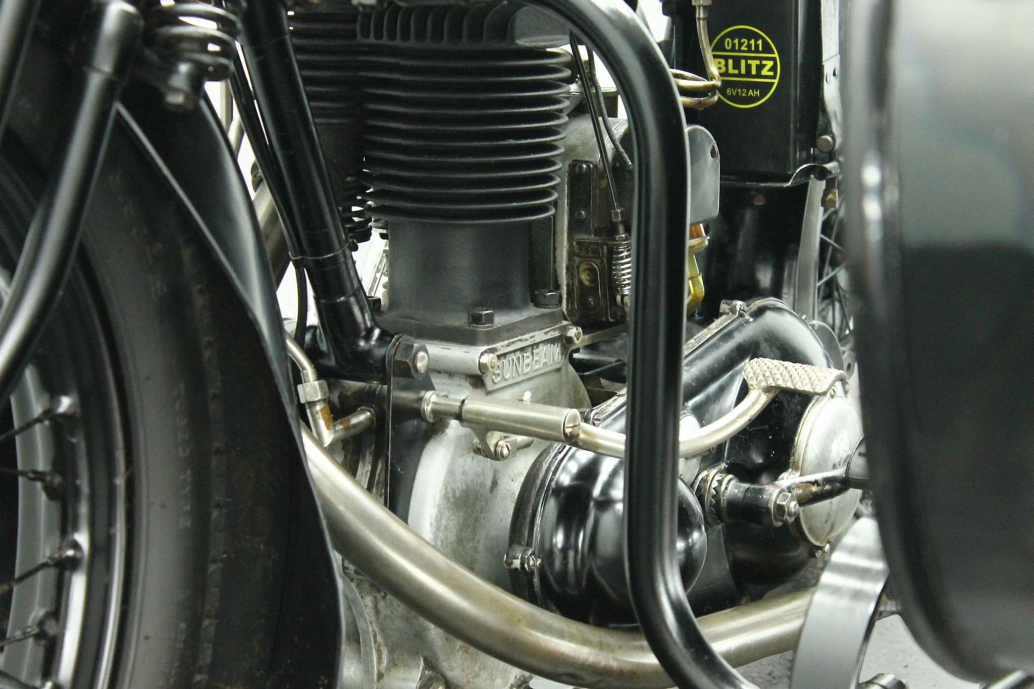 1928 Sunbeam 6 with Sidecar front engine view
