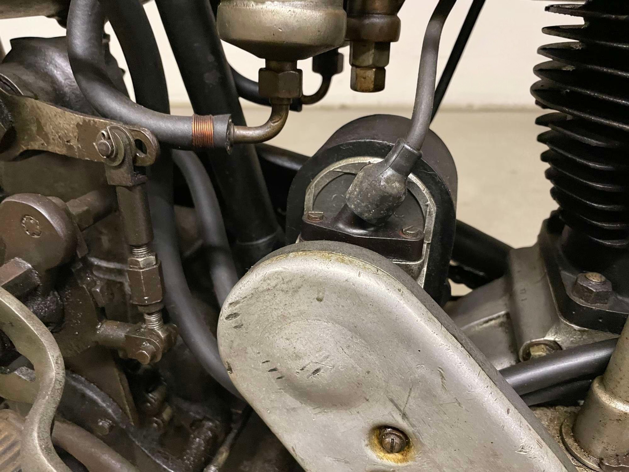 1927 Triumph Model TT engine close detail